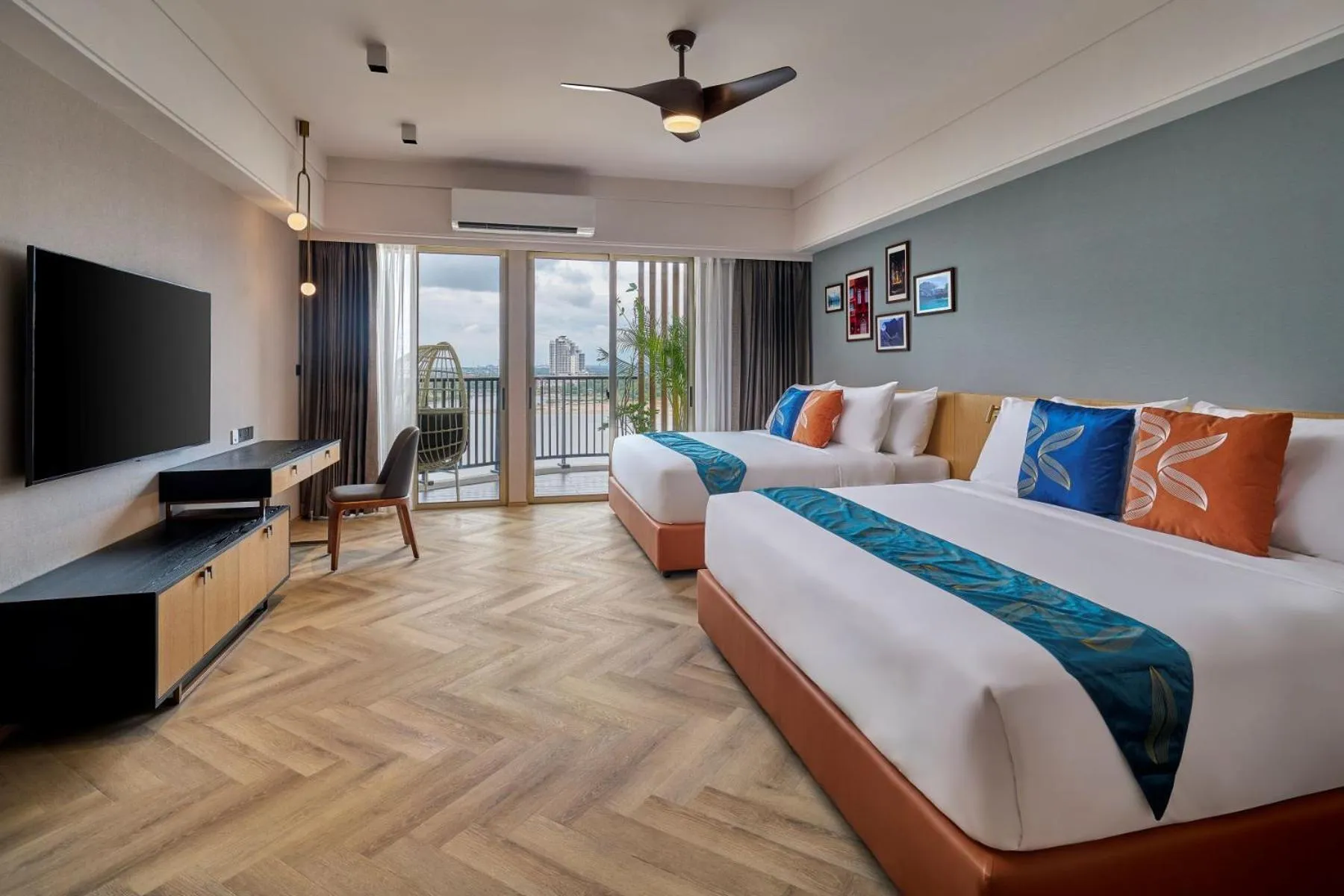 Bed in Birkin International Hotel