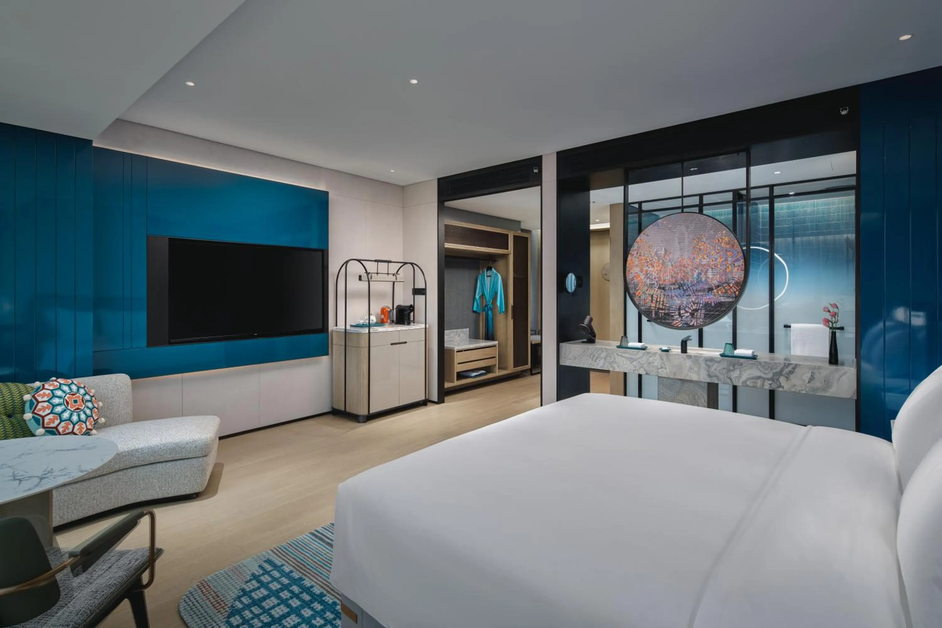 Bed in Hotel Indigo Suzhou Jinji Lake by IHG