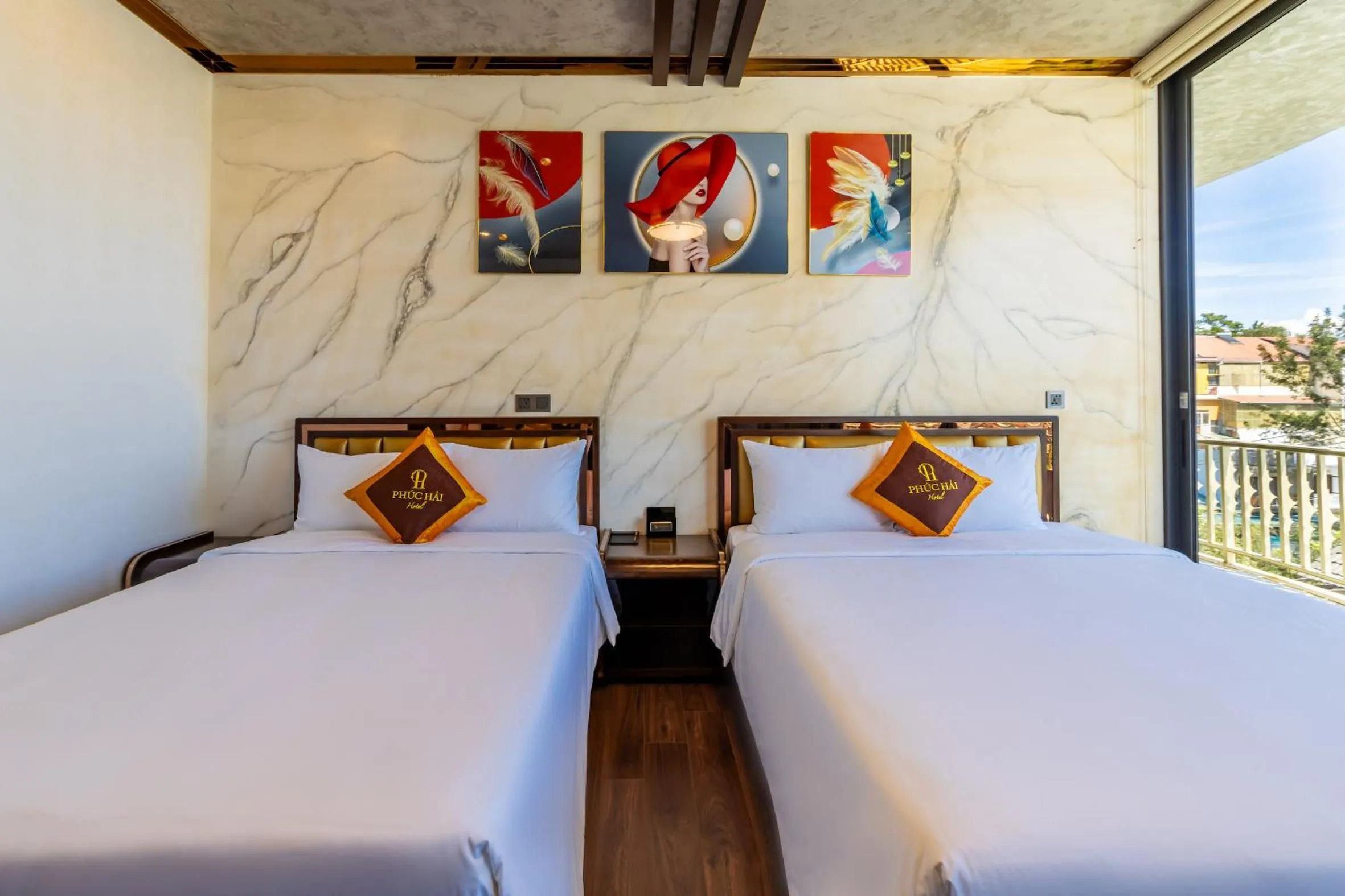 Bed in Phuc Hai Hotel Da Lat