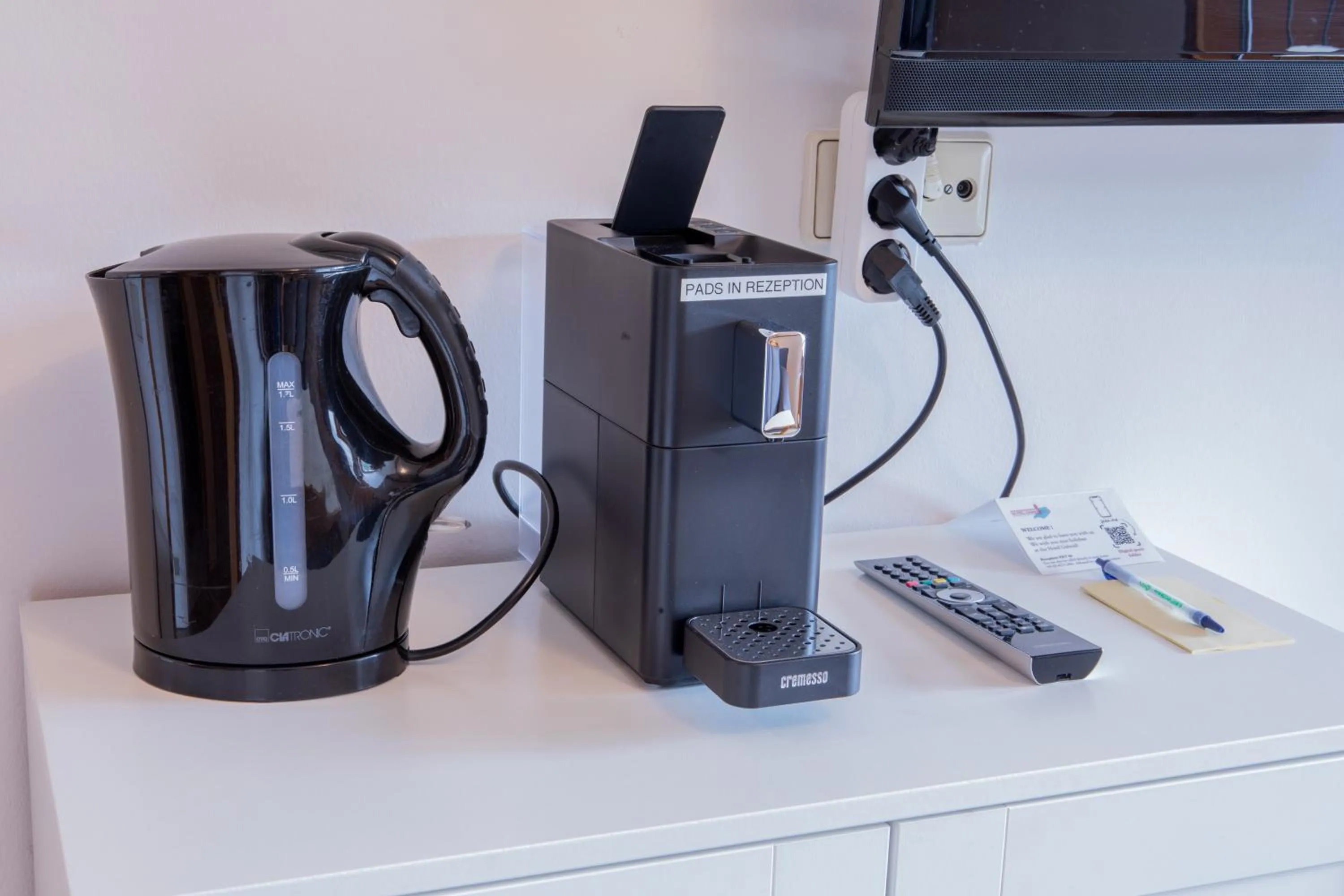 Coffee/tea facilities in Ferienwohnungen Gabriel