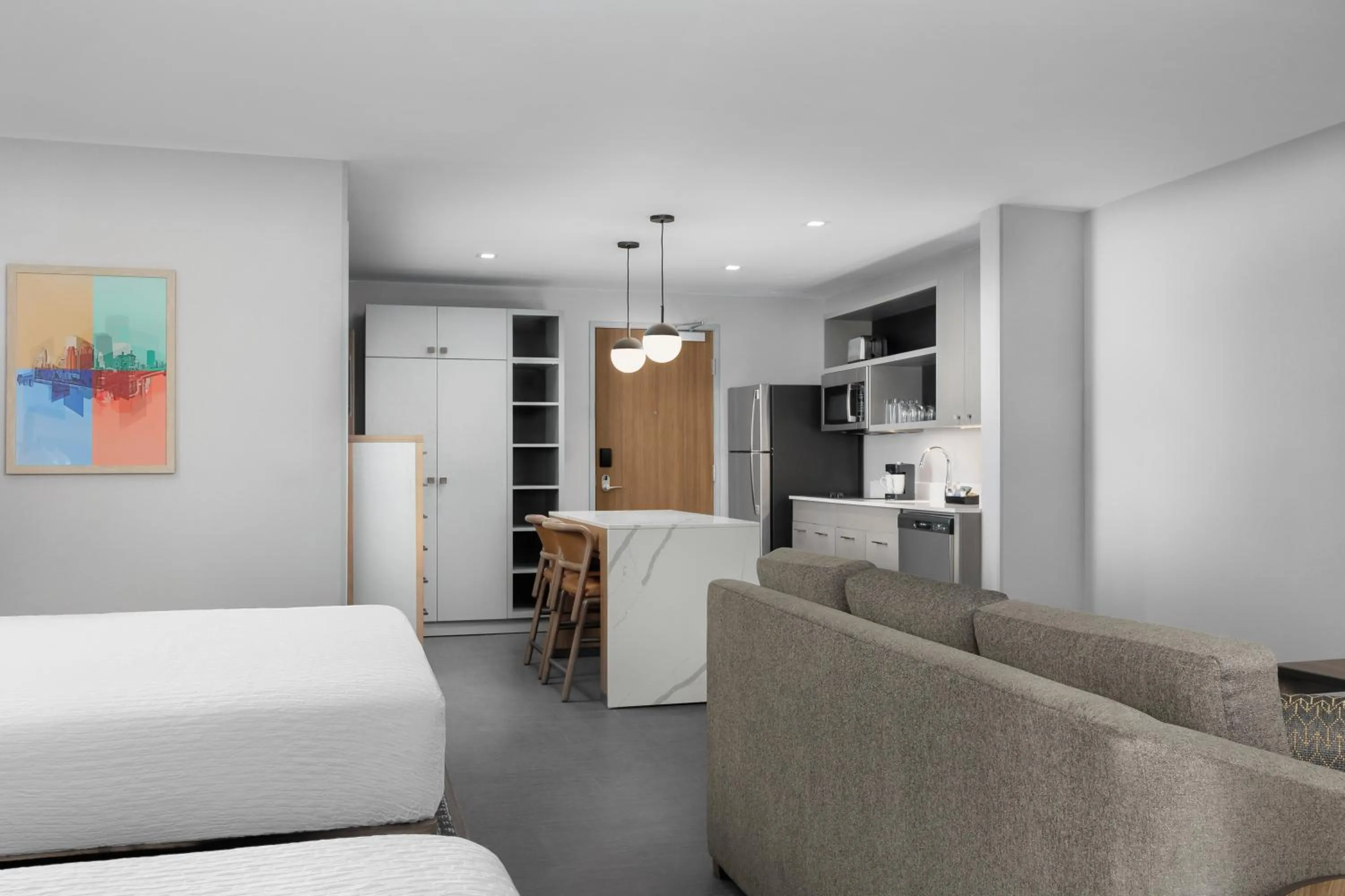 Bedroom, Bed in Homewood Suites By Hilton Newport Cincinnati