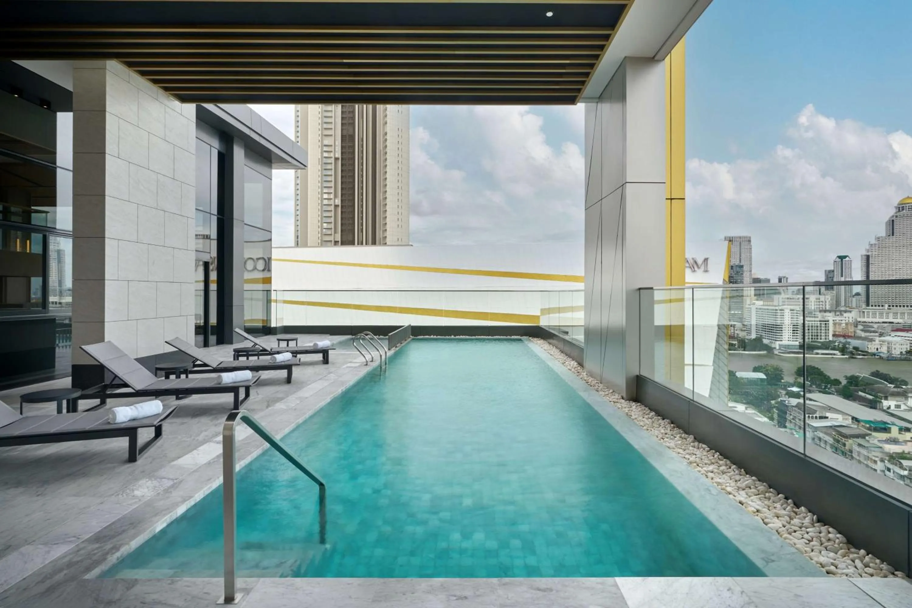 Pool view in Hilton Garden Inn Bangkok Riverside