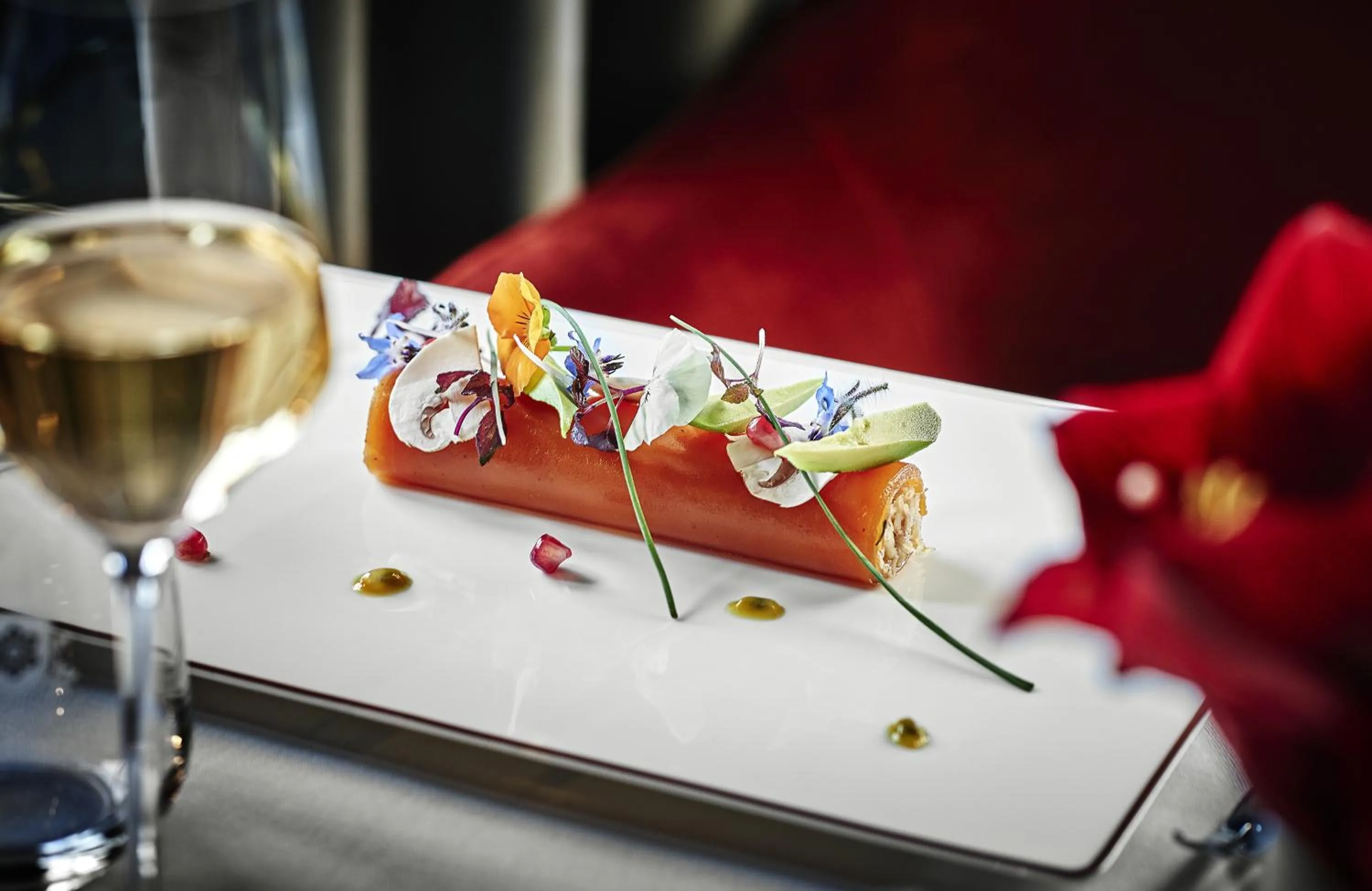 Food close-up in Apogée Courchevel, Oetker Hotels