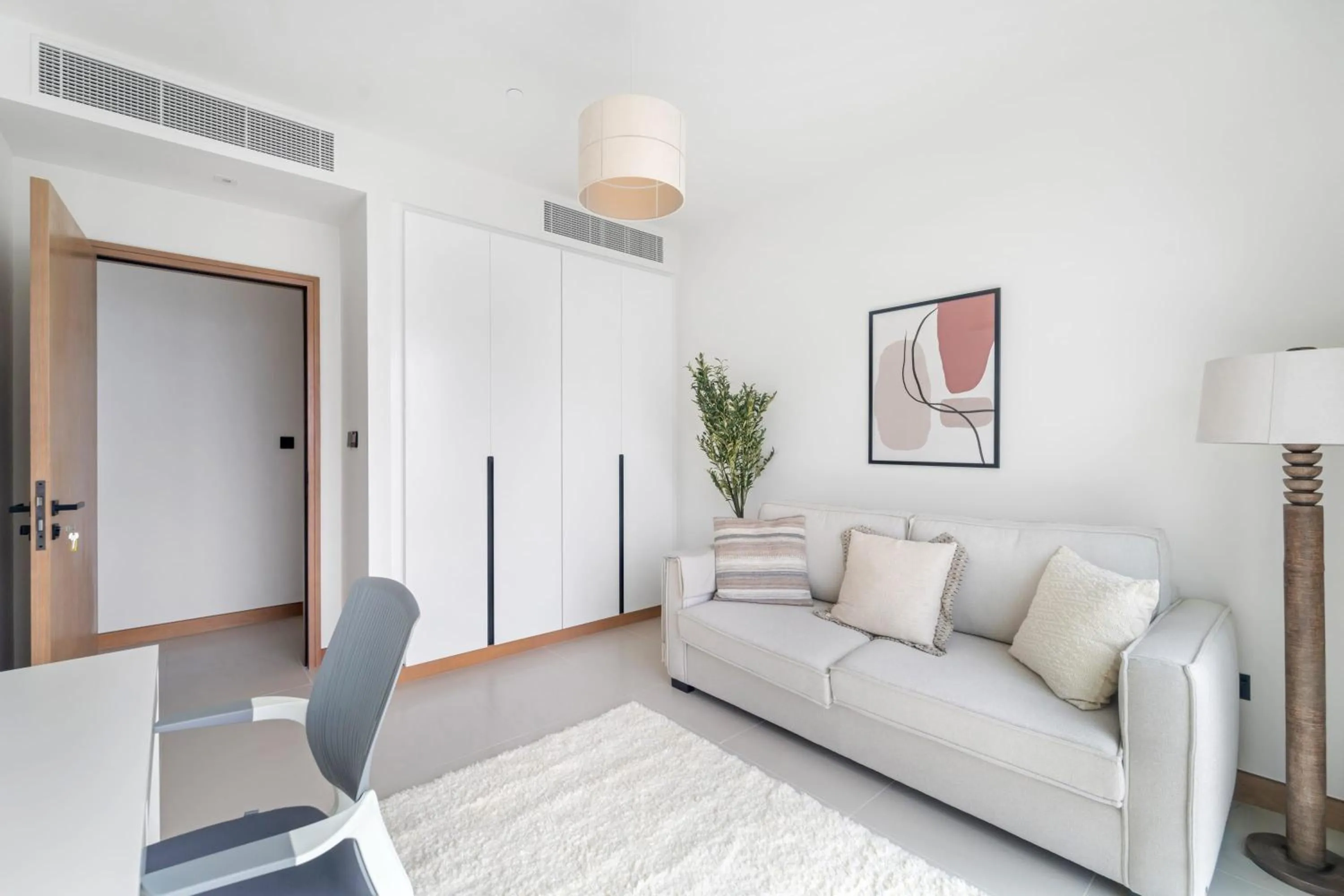 Seating area in Silkhaus Chic 1BDR with 1 Study Room in Dubai Marina