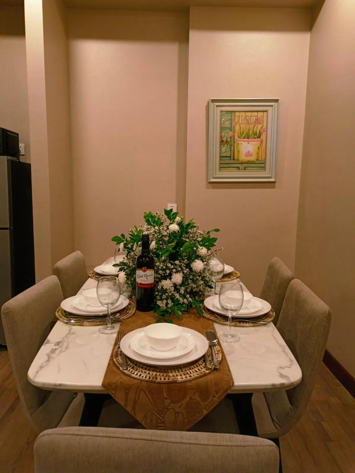 Dining area in Staycity Serviced Apartment