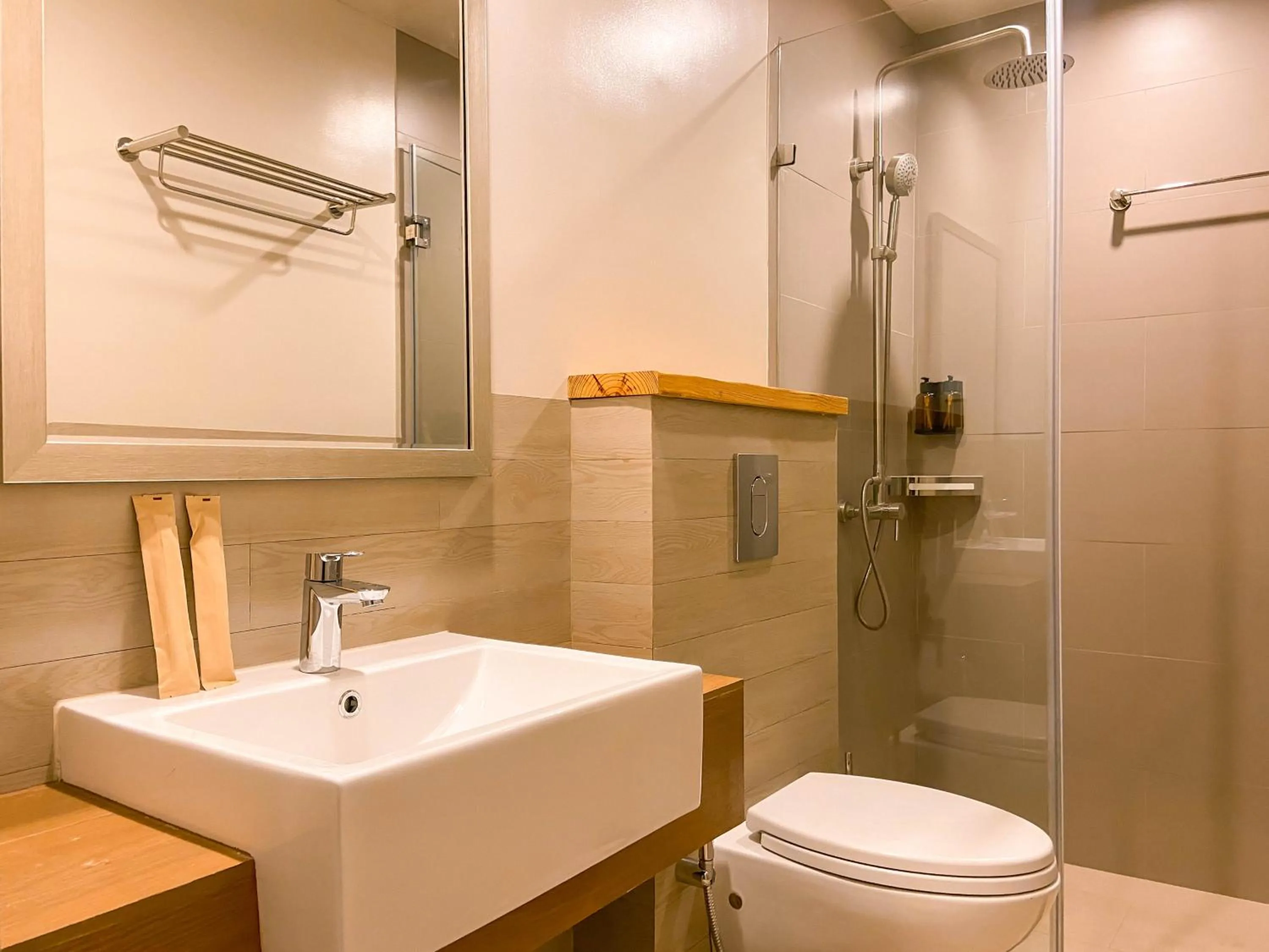 Shower in Staycity Serviced Apartment