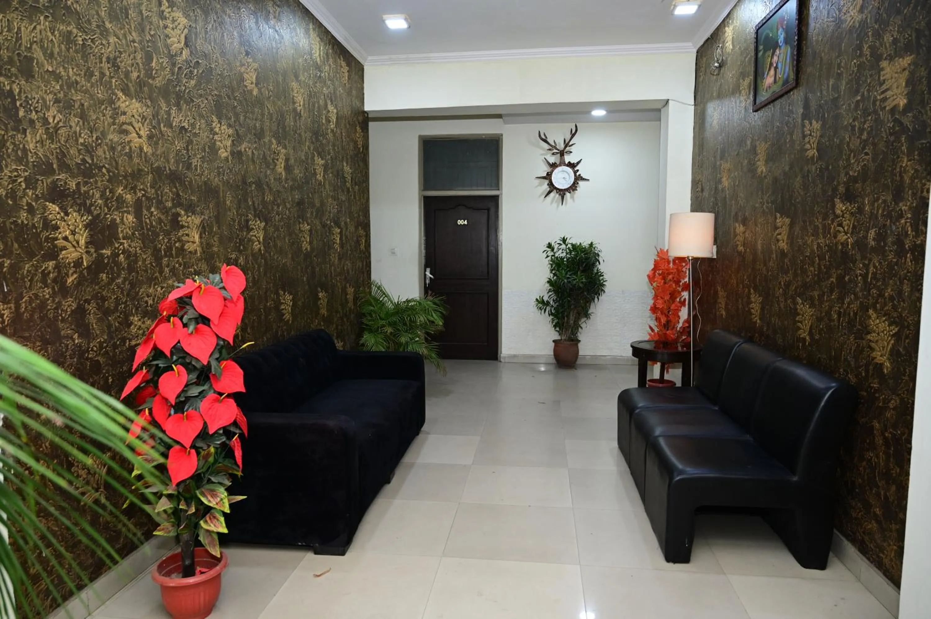 Lobby or reception in Hotel Krishna Pride