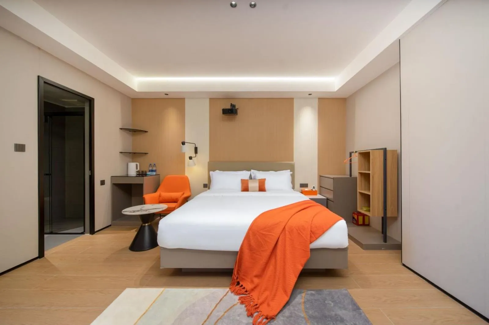 Property building, Bed in Guangzhou Yashe International Apartment