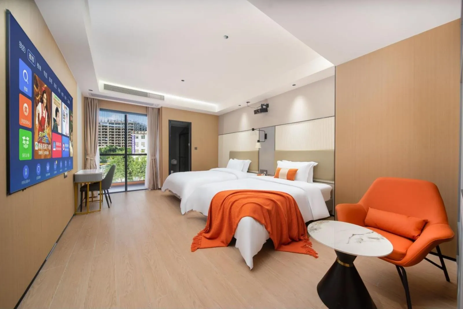 Property building, Bed in Guangzhou Yashe International Apartment