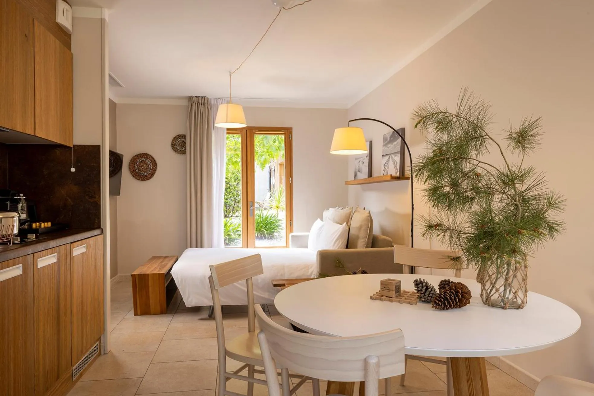 Kitchen or kitchenette in Domaine du Ferret Restaurant & Spa
