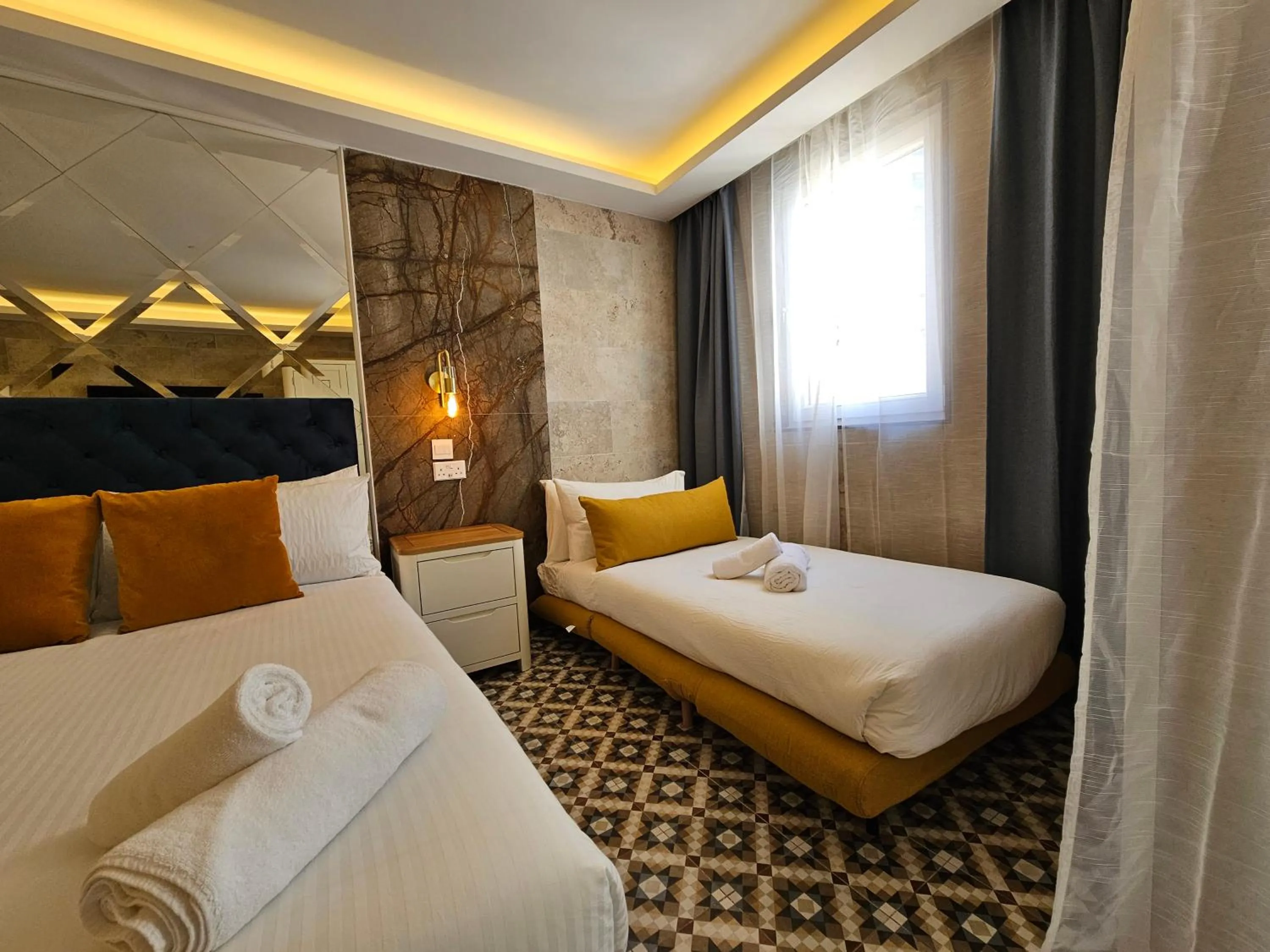 Bed in Balcony Hotel