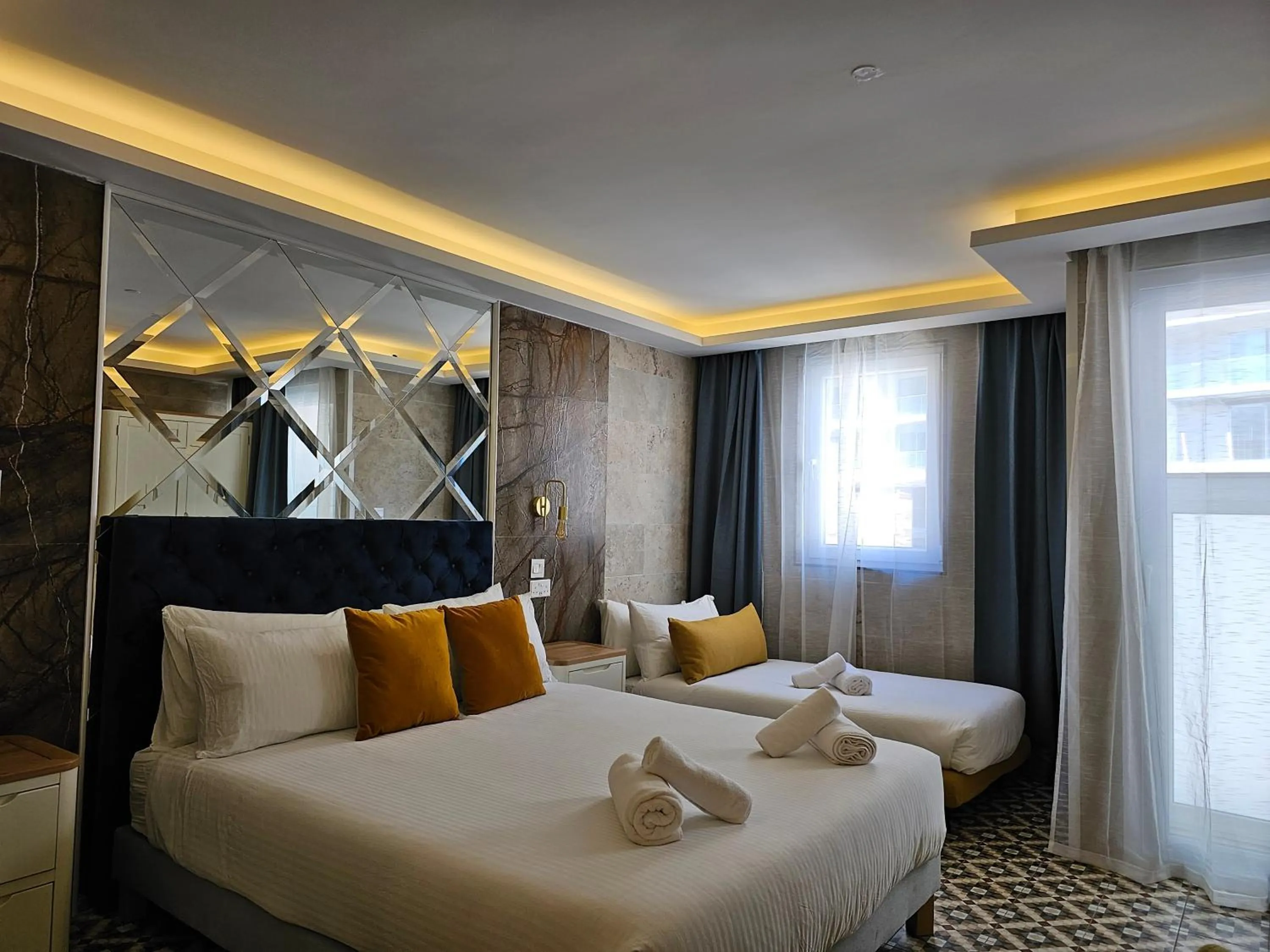 Bed in Balcony Hotel