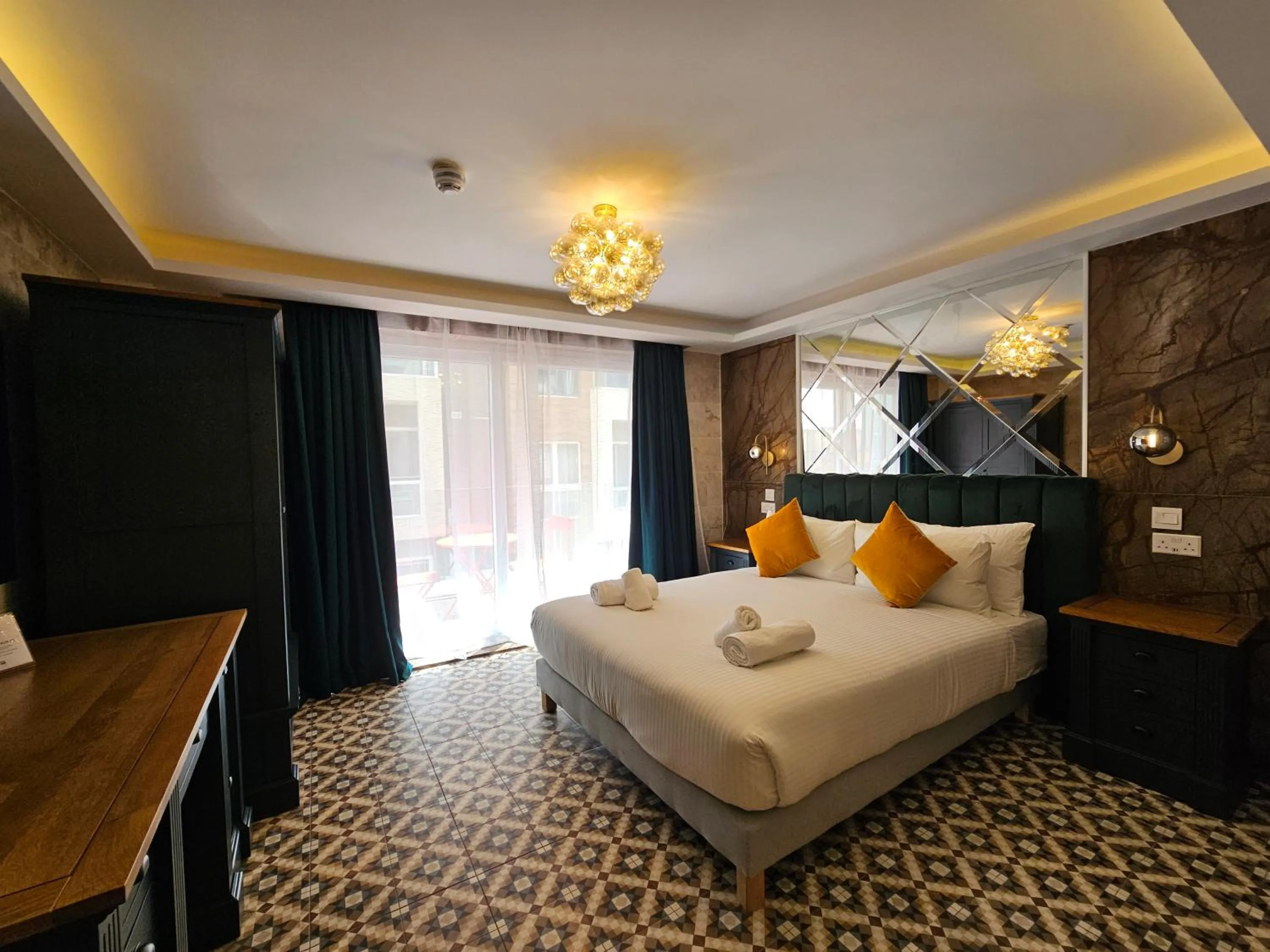 Bed in Balcony Hotel