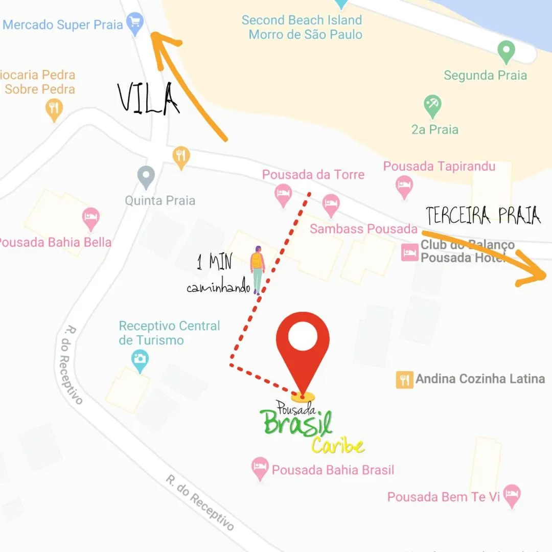 Location in Pousada Brasil Caribe