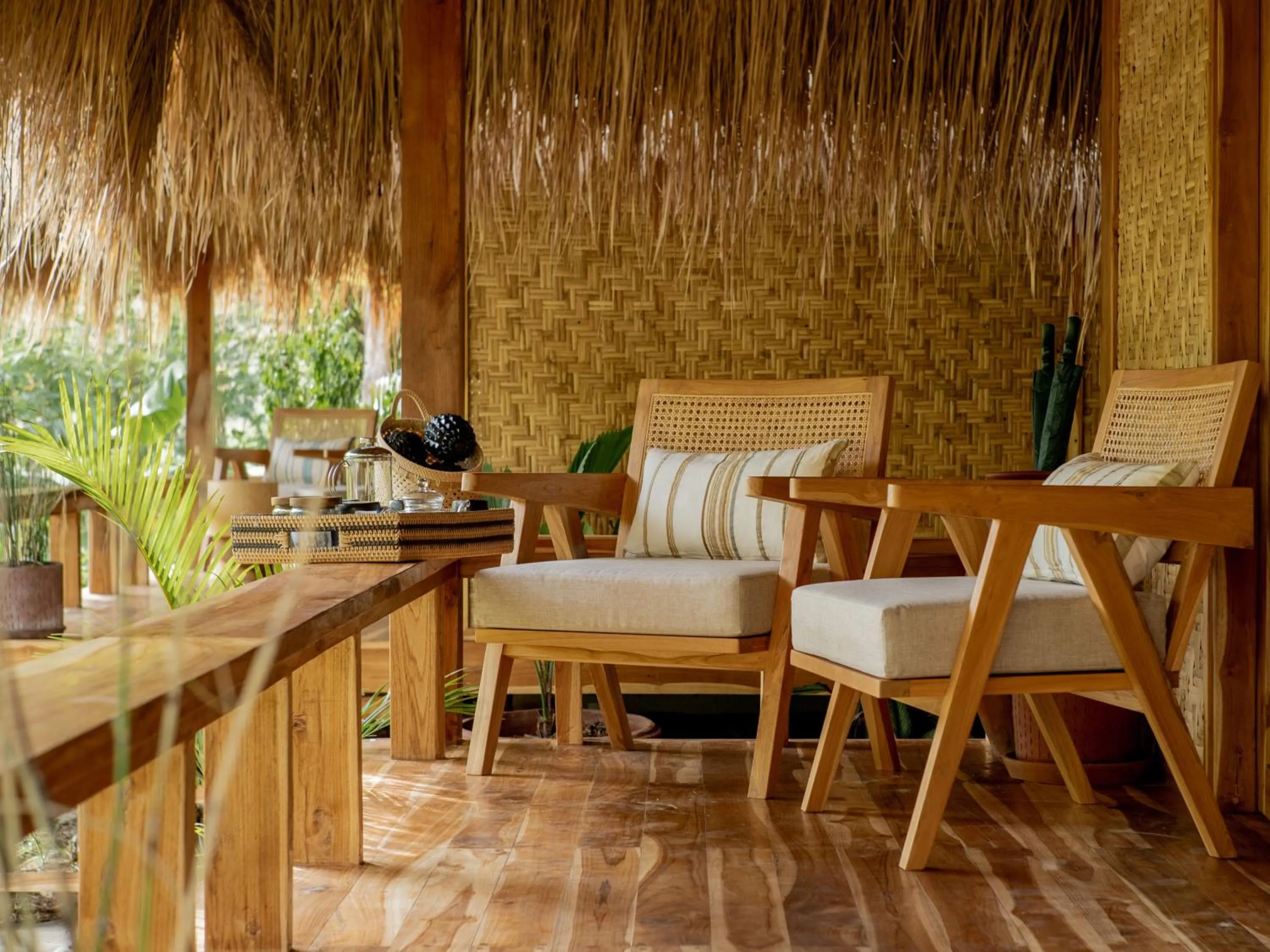 Seating area in Dejama Glamping Resort Lombok