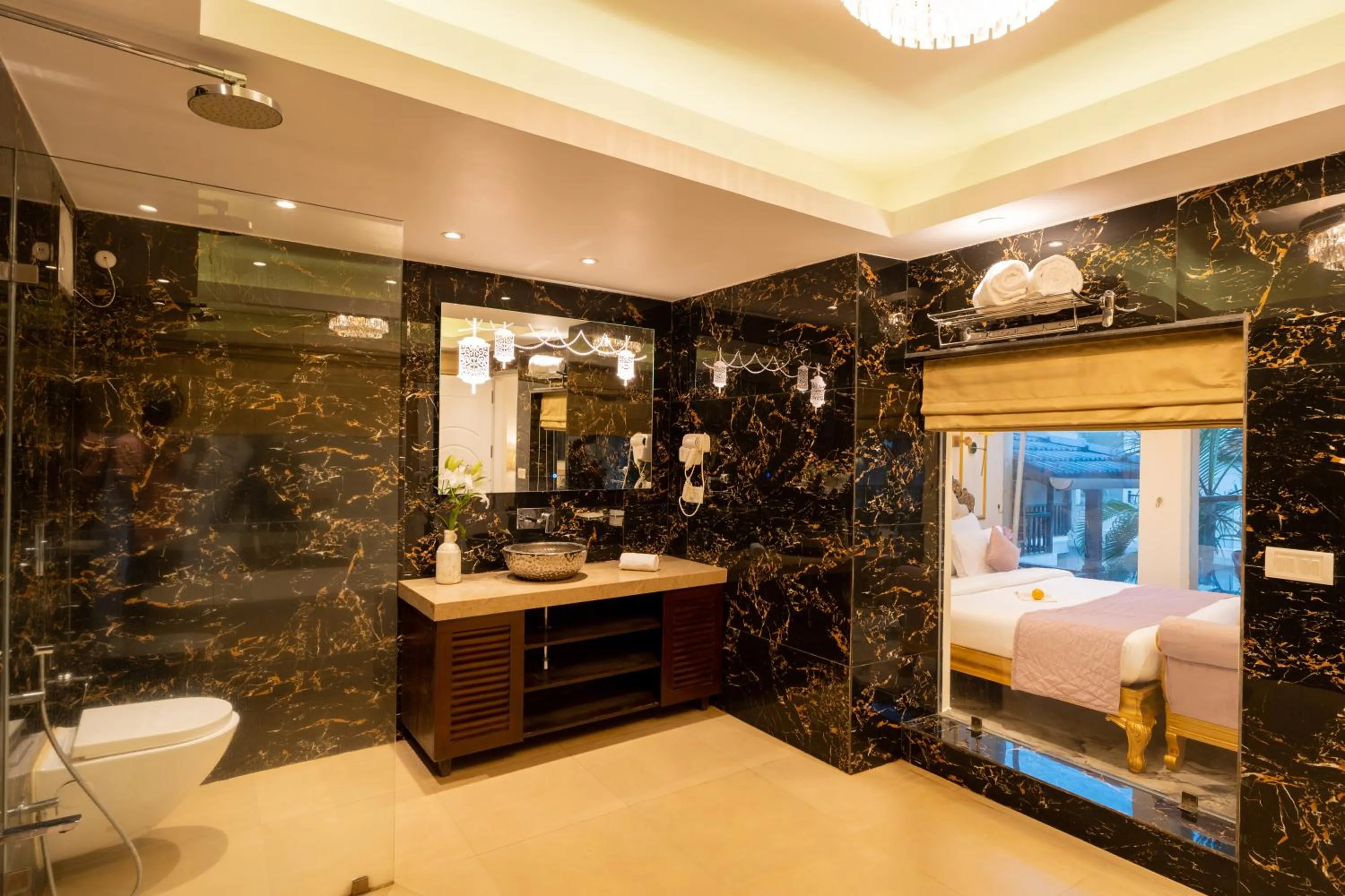 Shower, Bed in Emperor Ozran by Alaya Stays