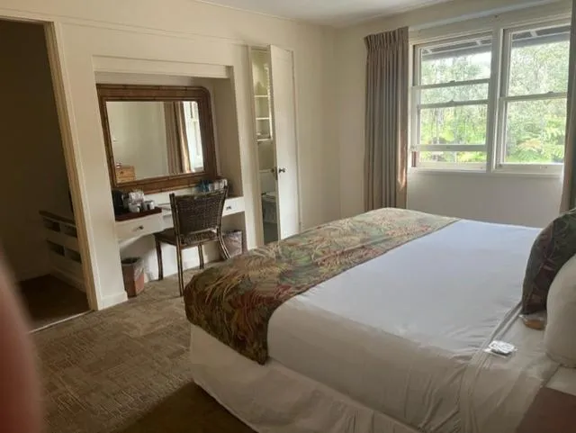 Bed in Hawaii Volcano House