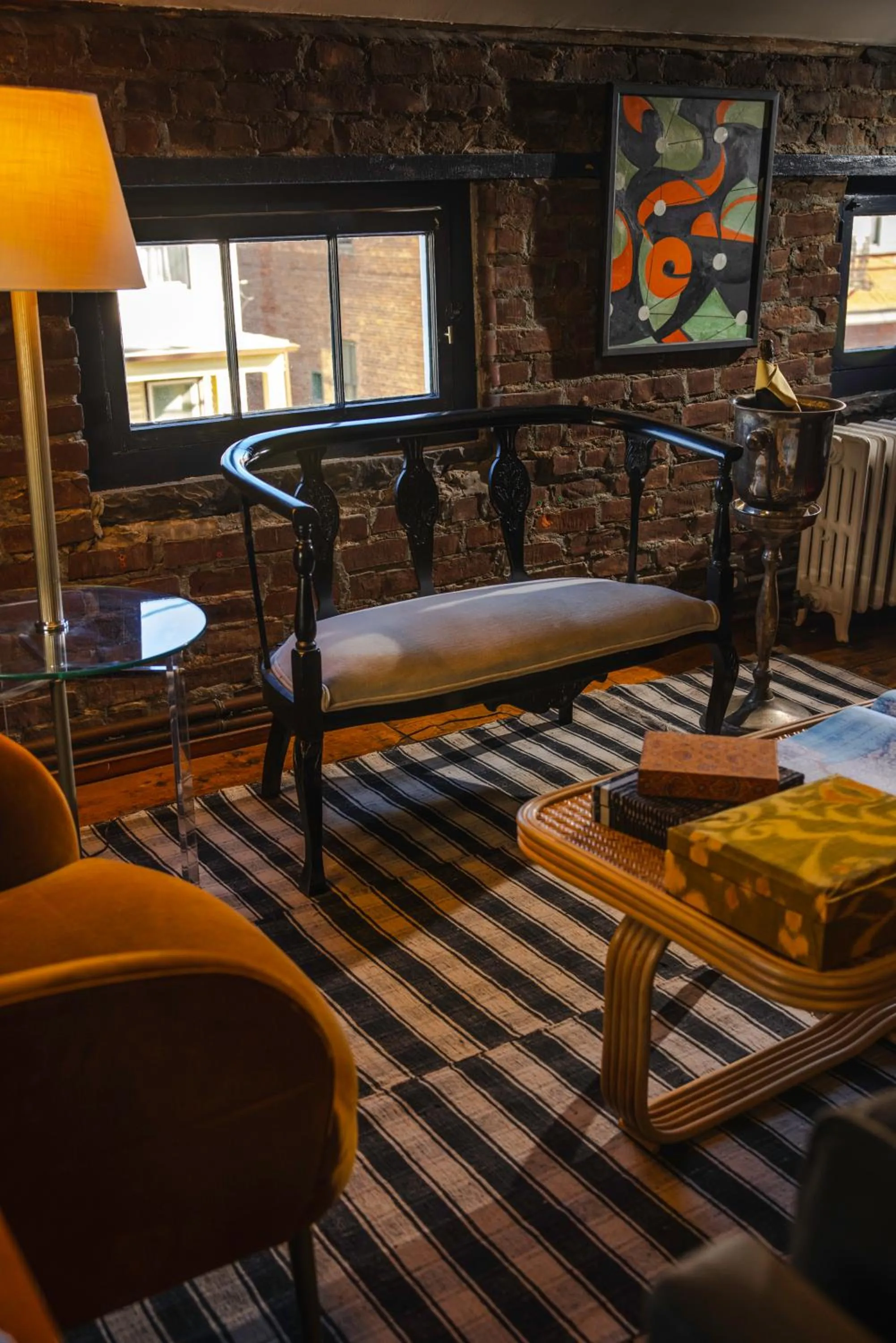 Seating area in KIngston Carriage House