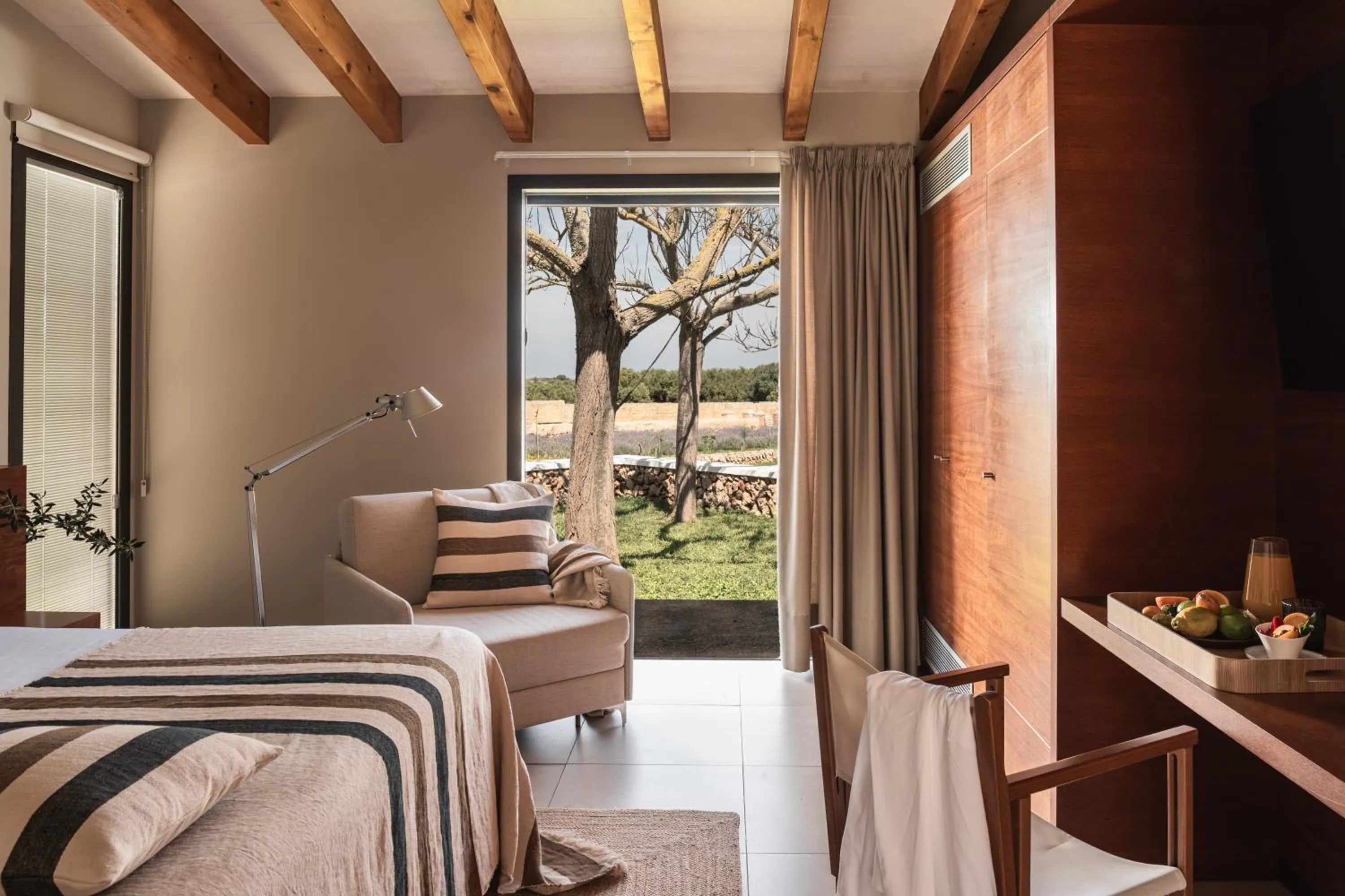 Bed in Binissaida Boutique Hotel