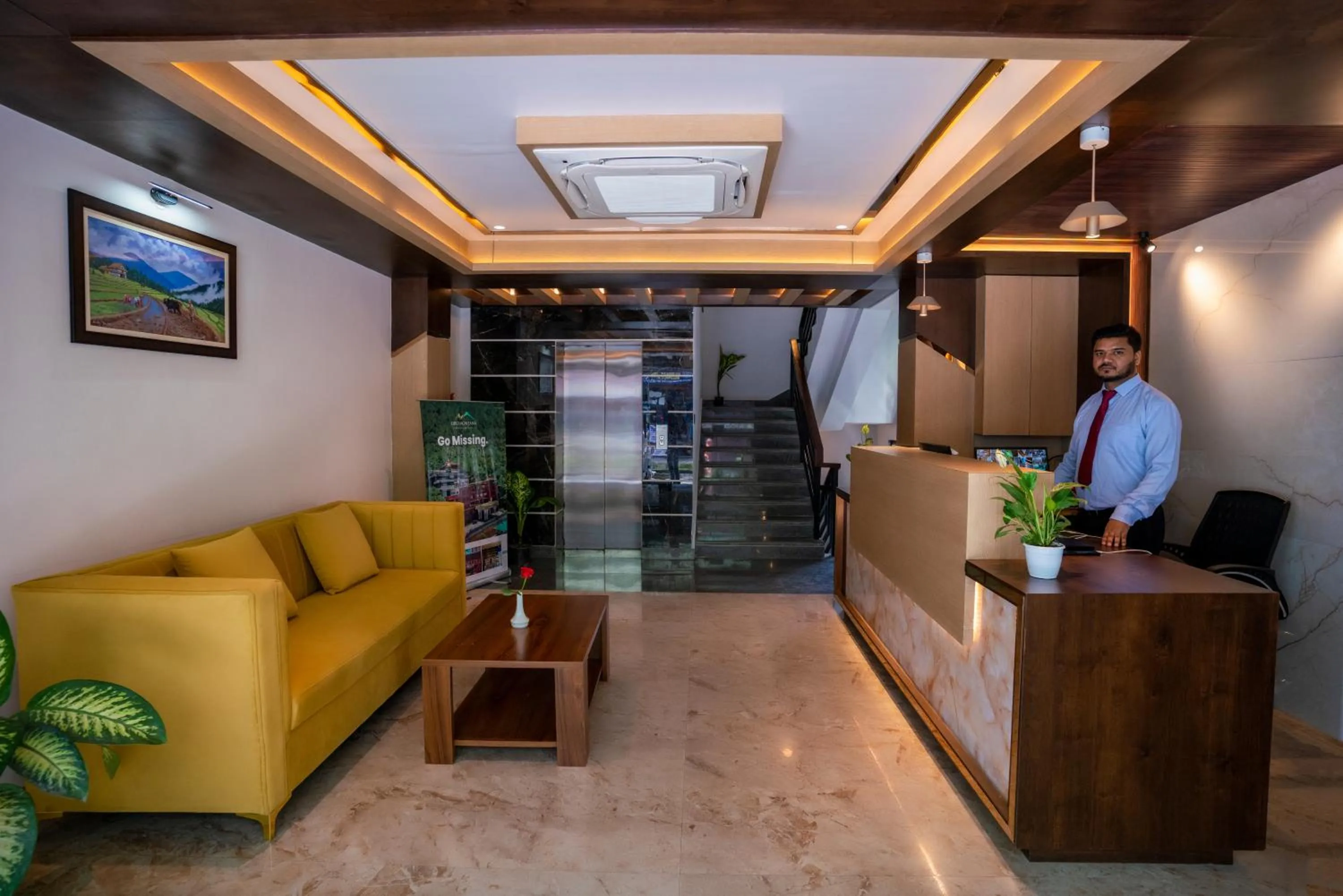 Lobby or reception in Evara Hills, Gangtok