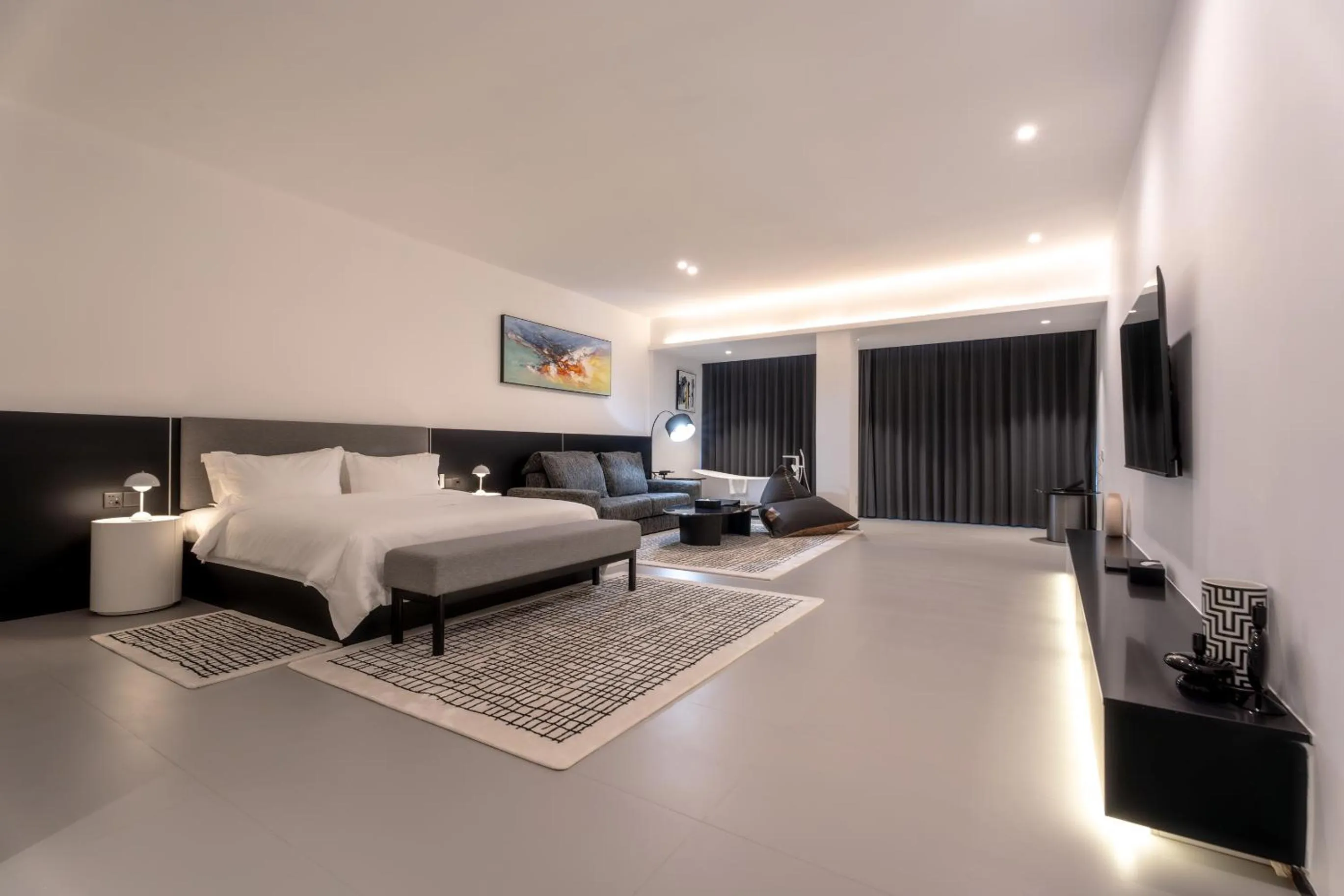 Photo of the whole room, Bed in One Riviera Hotel and Residences