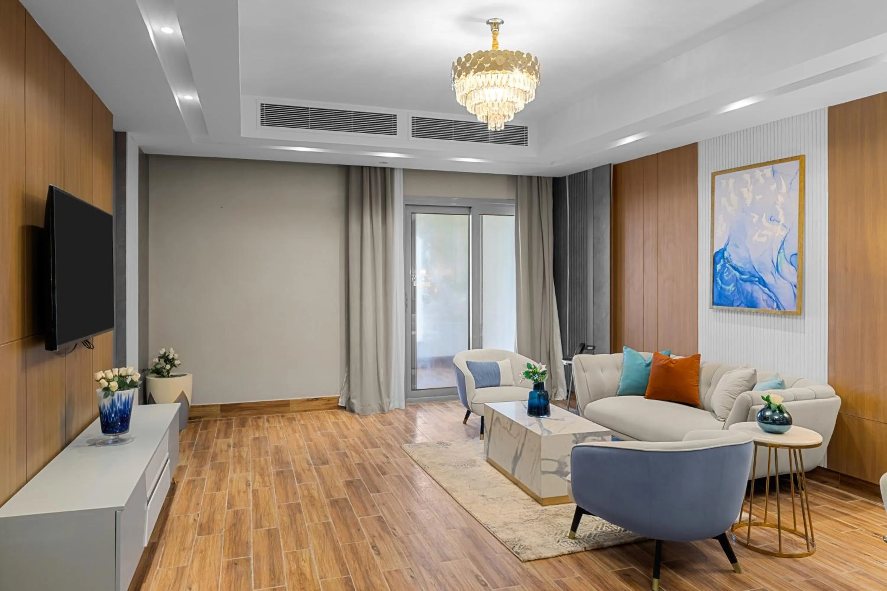 Seating area in Gewan Palace New Alamein