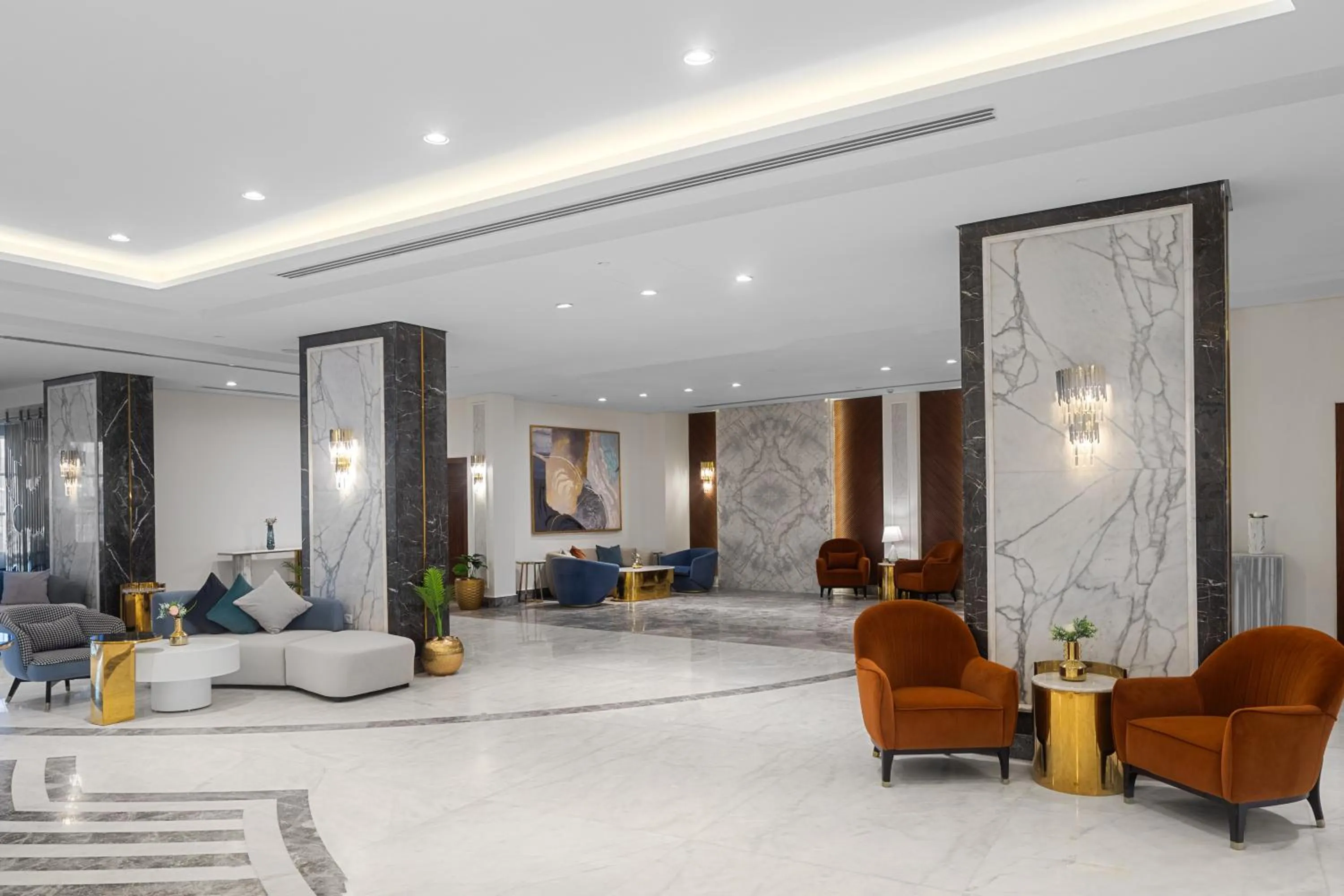 Seating area in Gewan Palace New Alamein