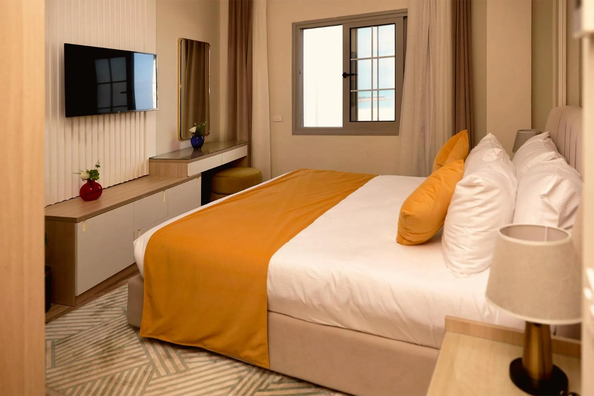 Bedroom, Bed in Gewan Palace New Alamein