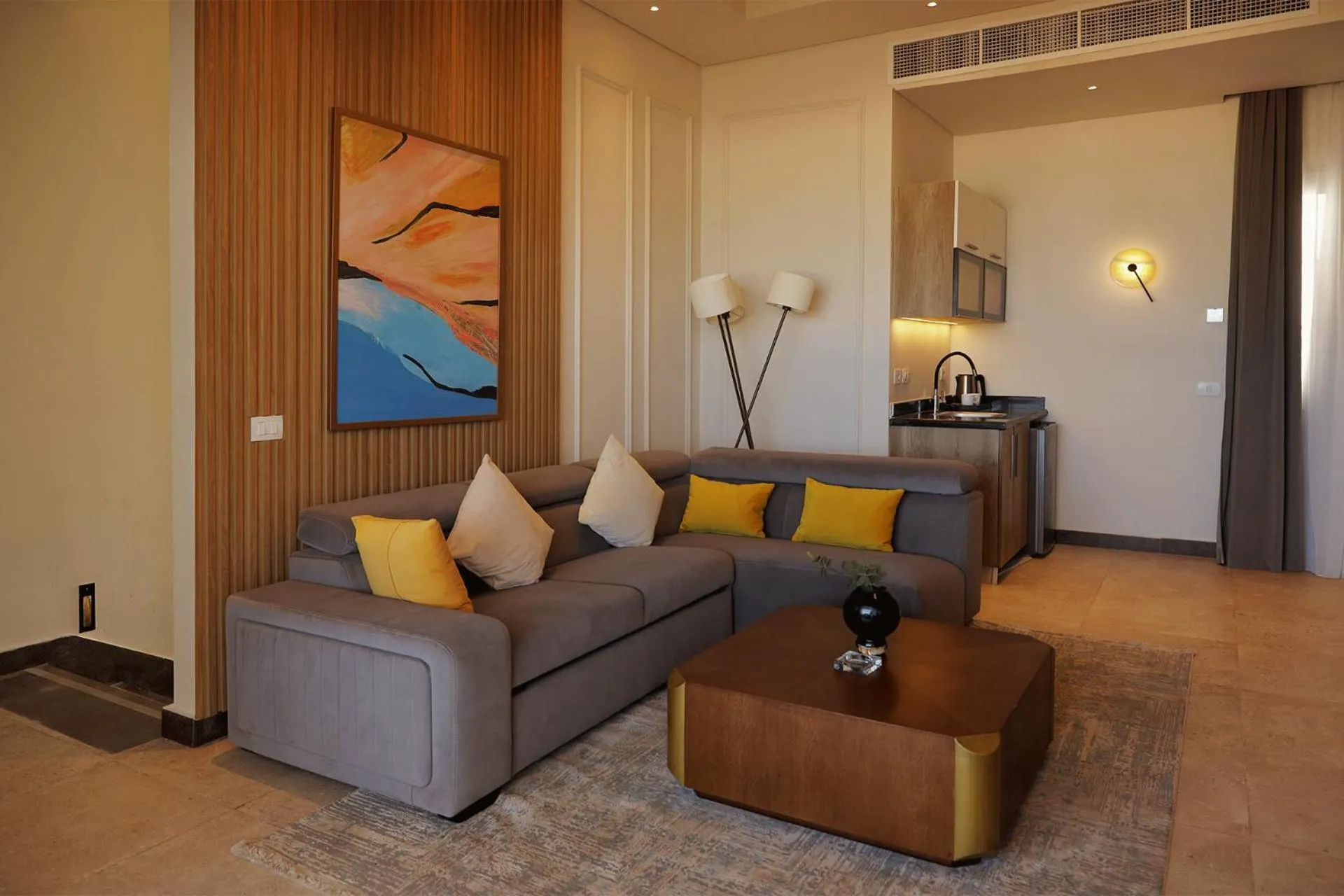 Seating area in Gewan Palace New Alamein