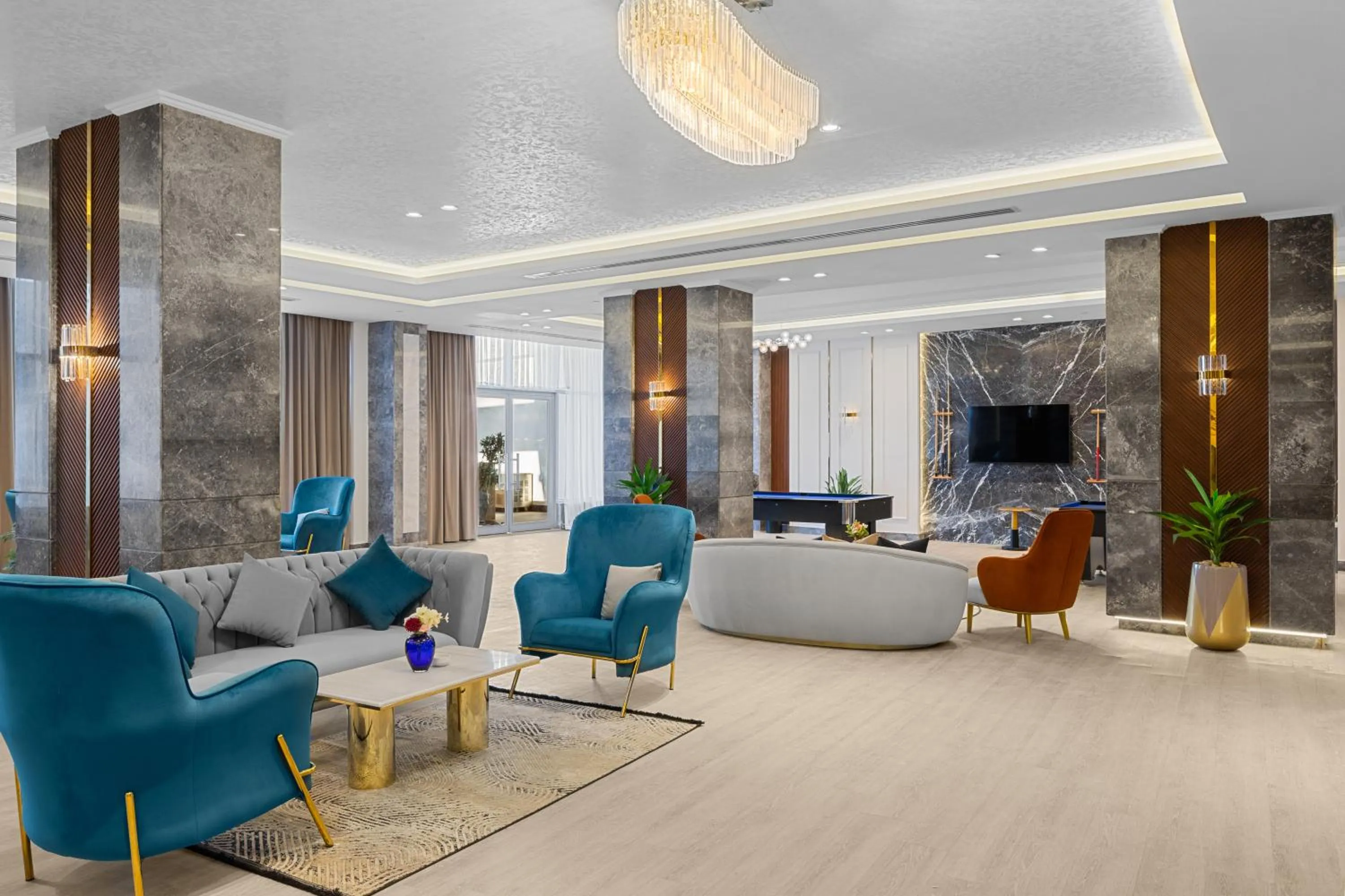 Seating area in Gewan Palace New Alamein