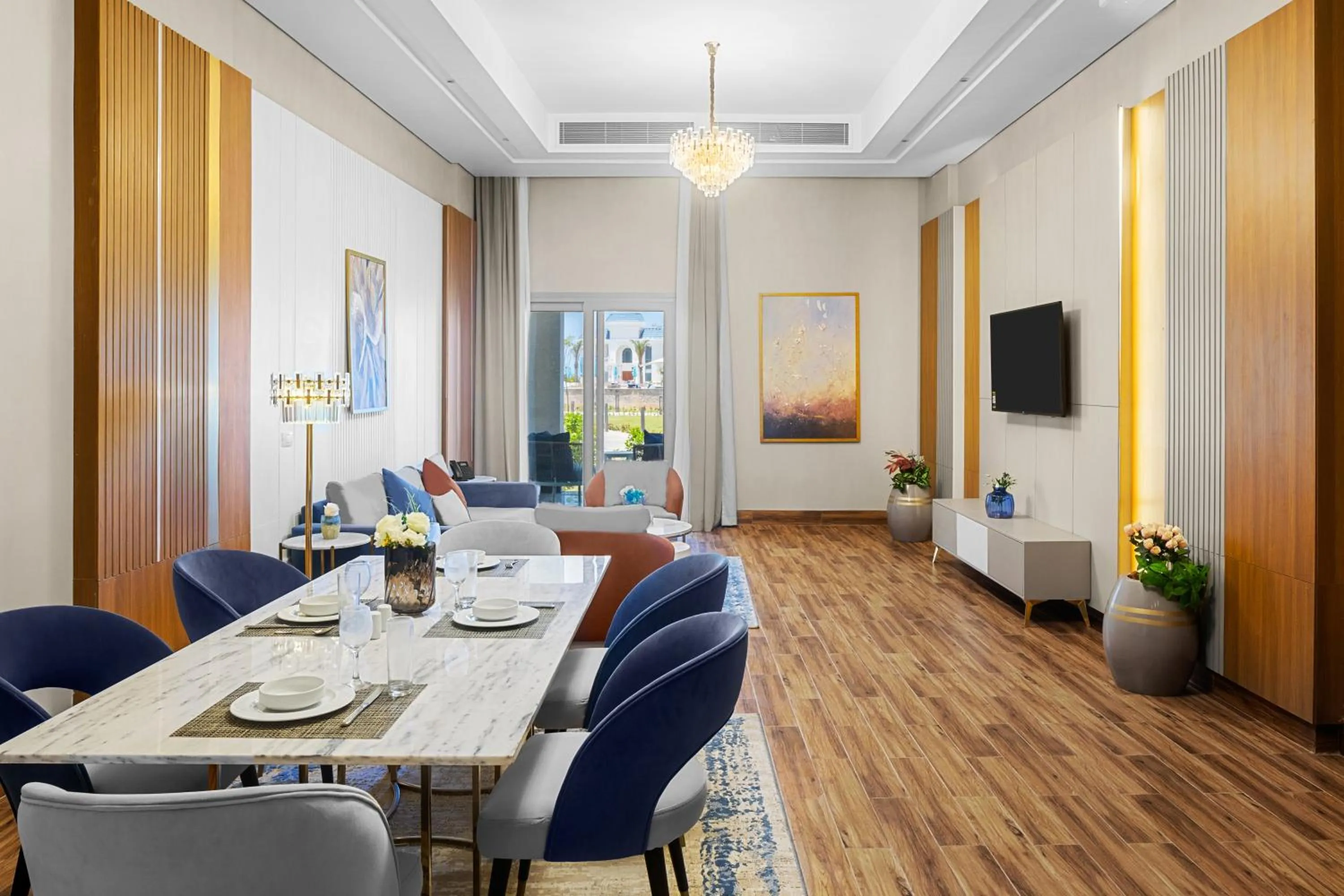 Dining area in Gewan Palace New Alamein