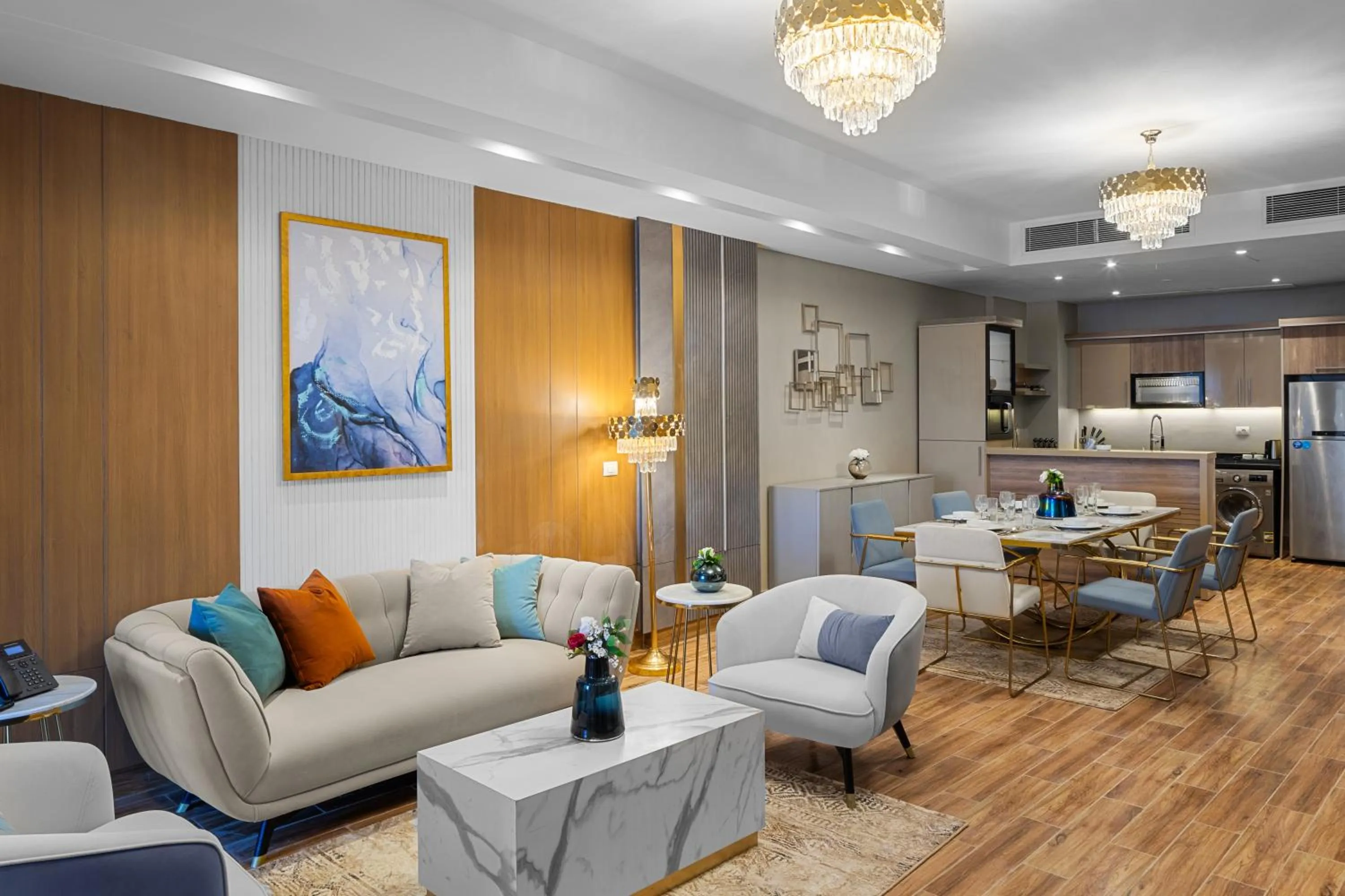 Seating area in Gewan Palace New Alamein