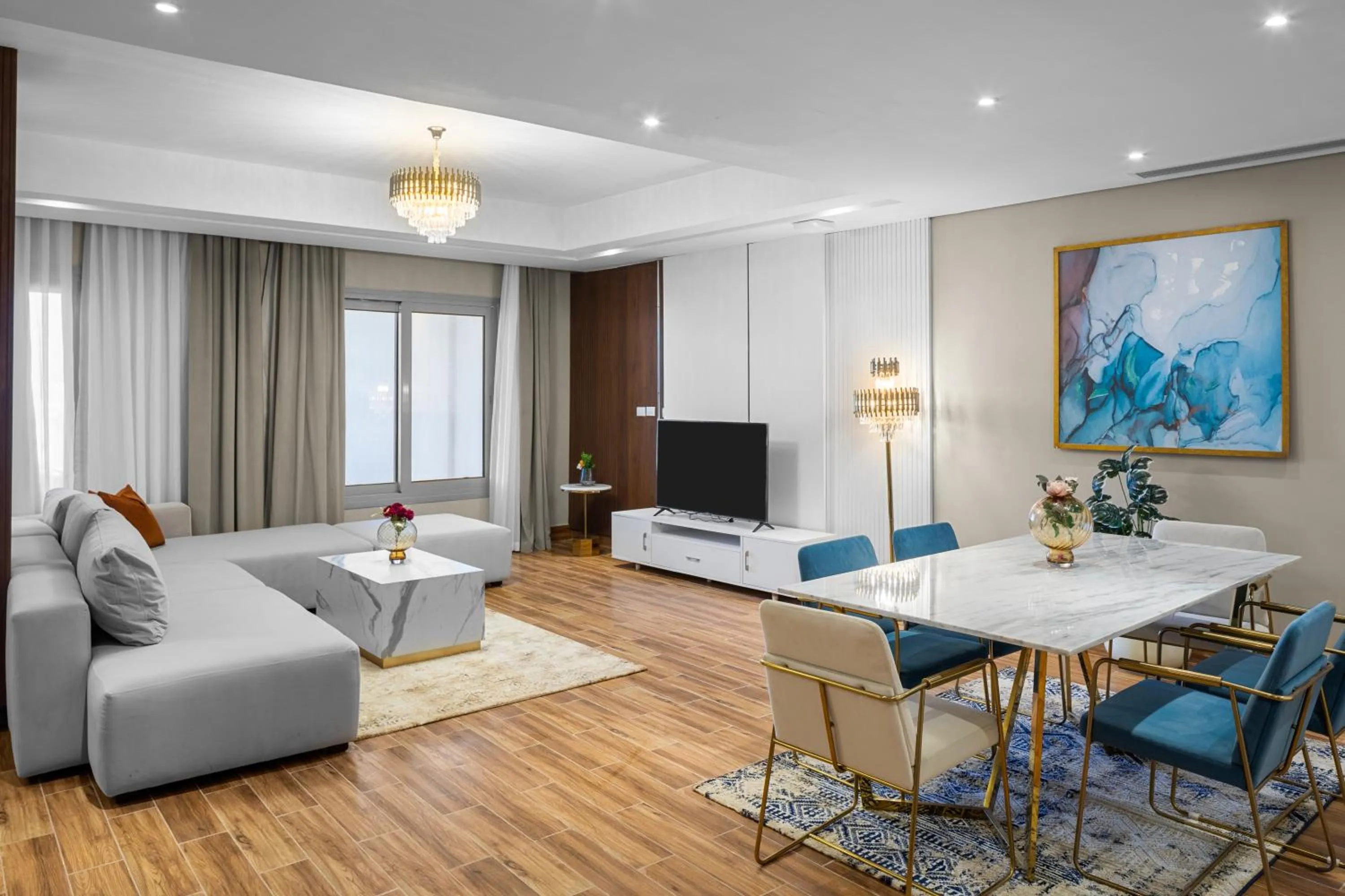 Seating area in Gewan Palace New Alamein