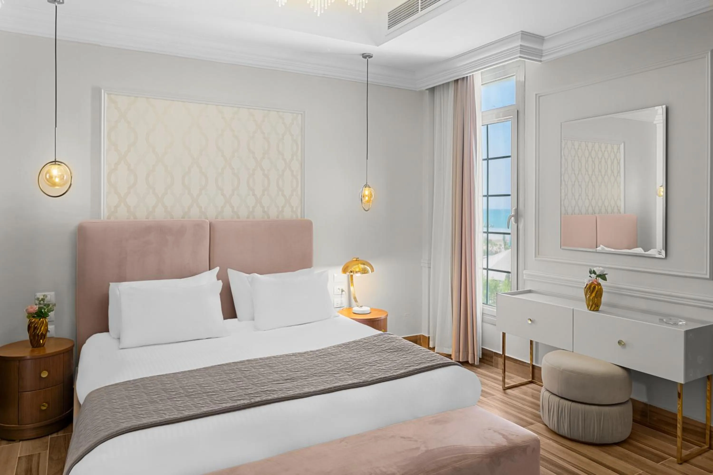 Bedroom, Bed in Gewan Palace New Alamein