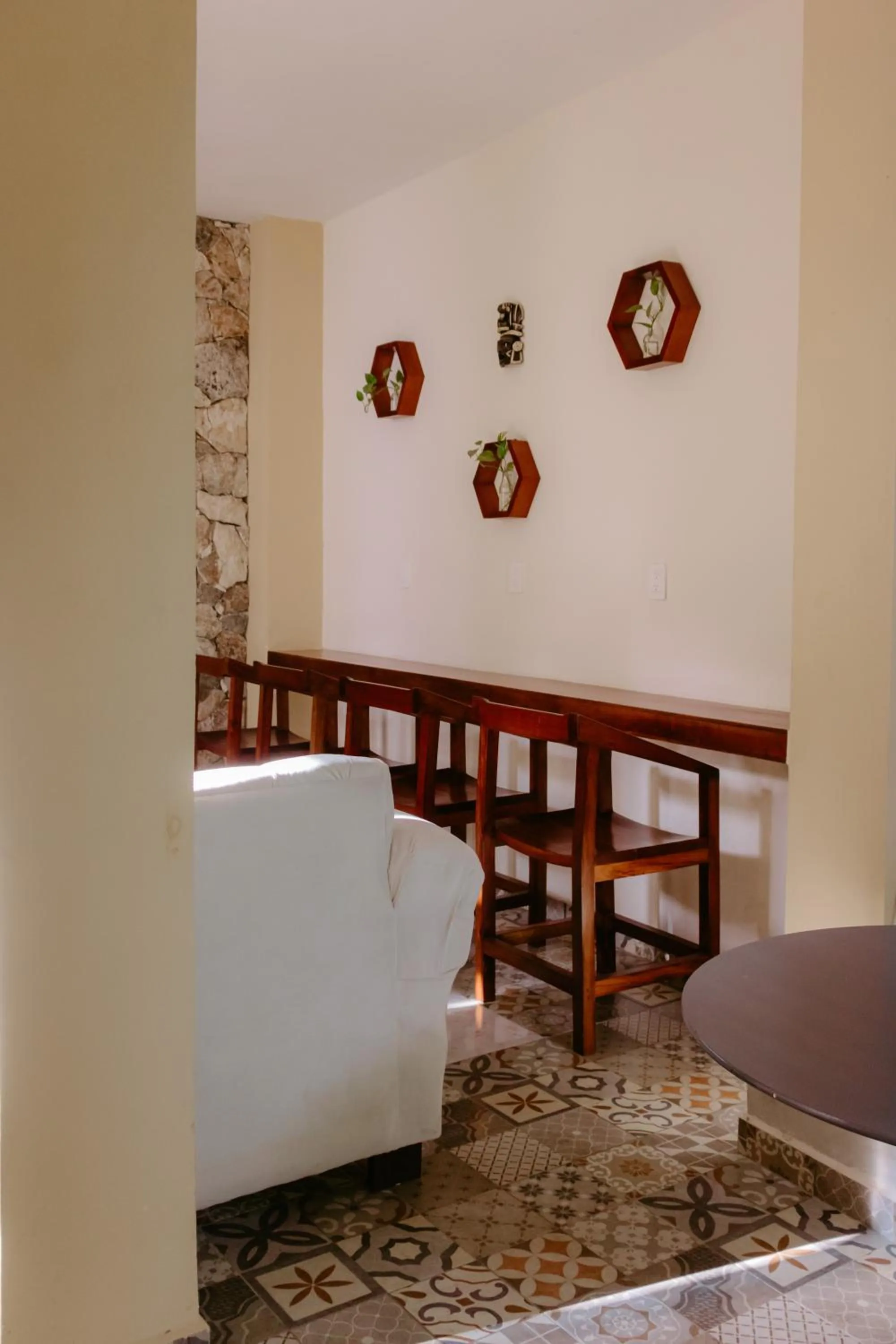 Seating area in Hotel Tunich Naj & Hostal