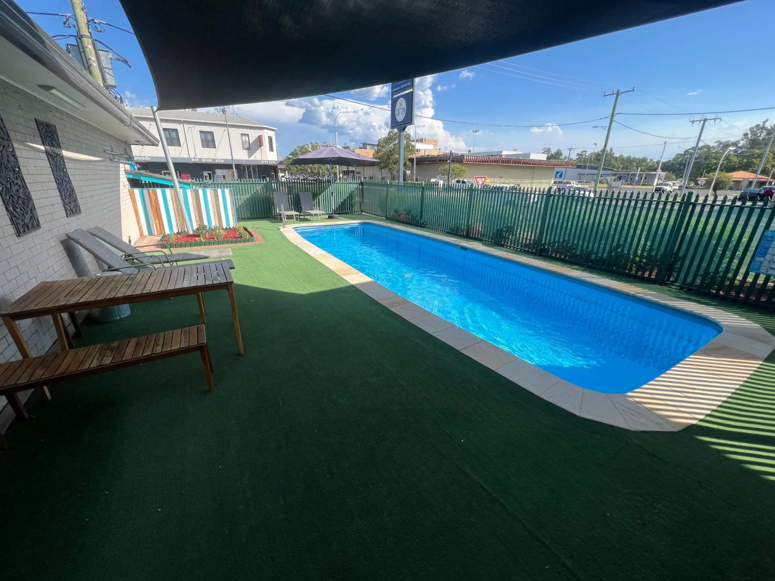 Pool view in Adelong Motel