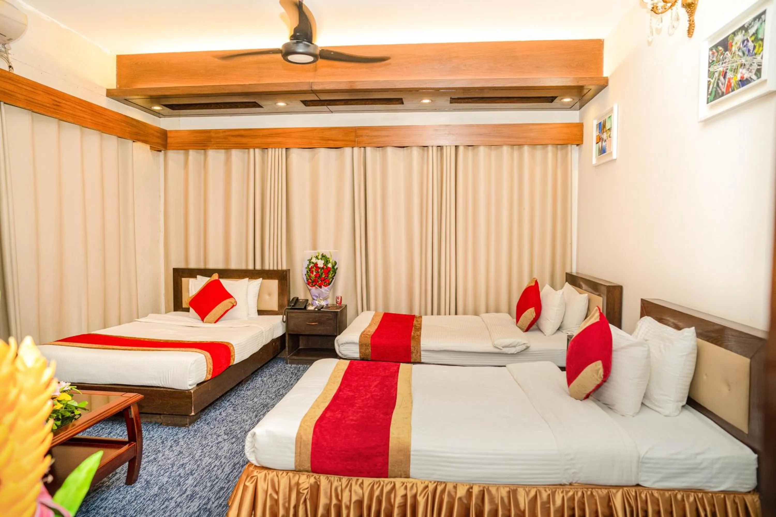 Bed in Hotel Air Inn Dhaka - Airport View