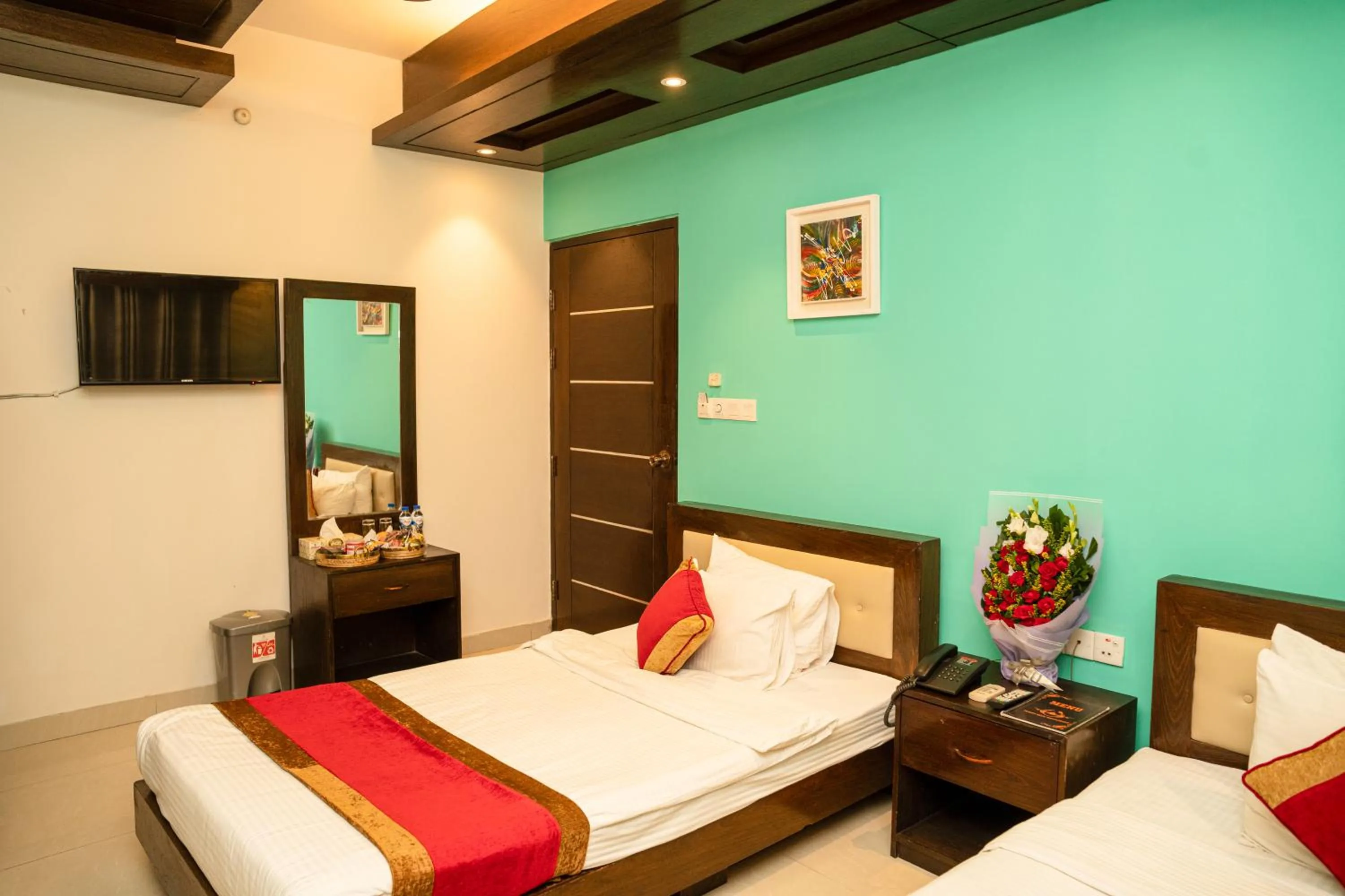 Bed in Hotel Air Inn Dhaka - Airport View