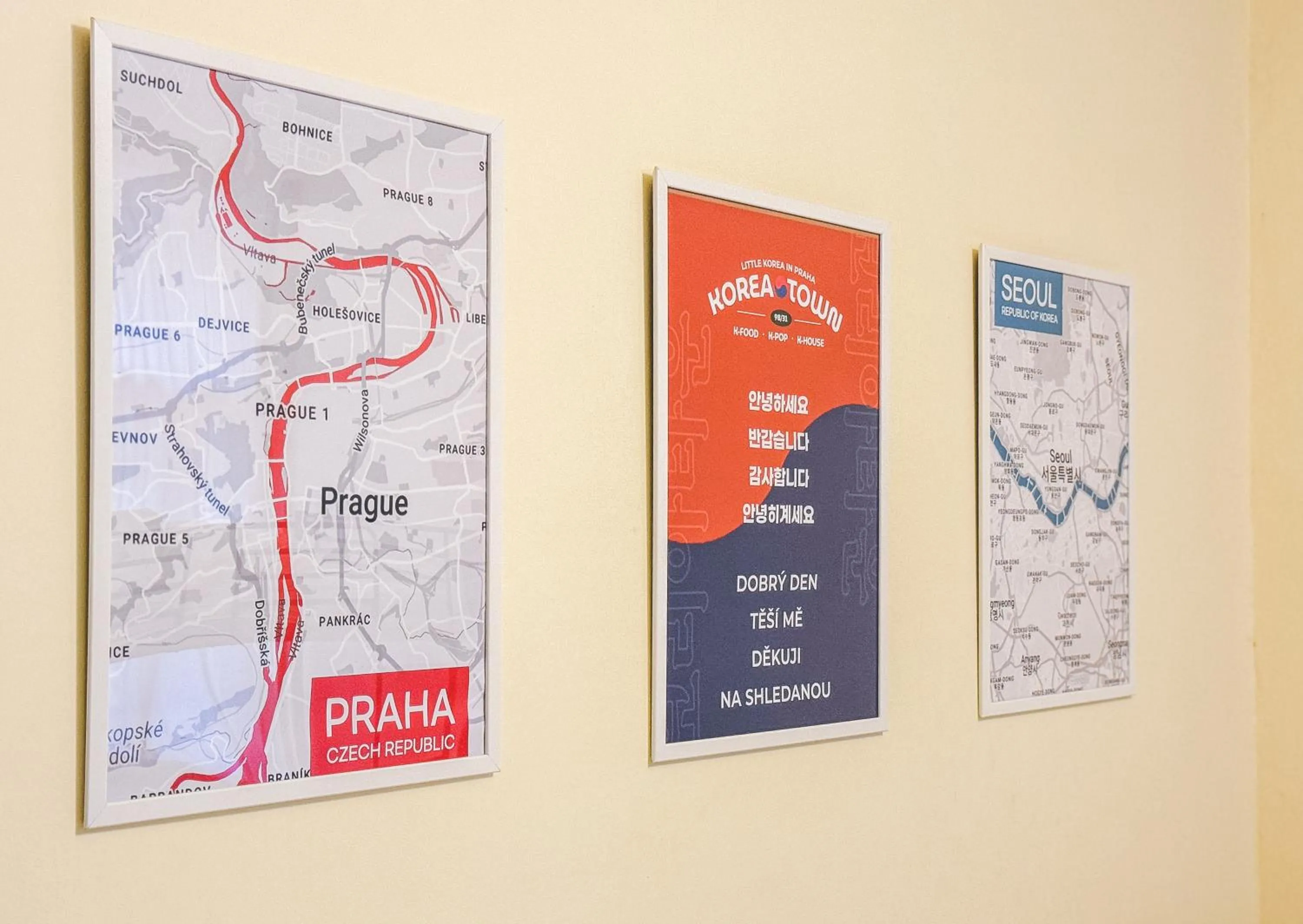 Seating area in Korea town