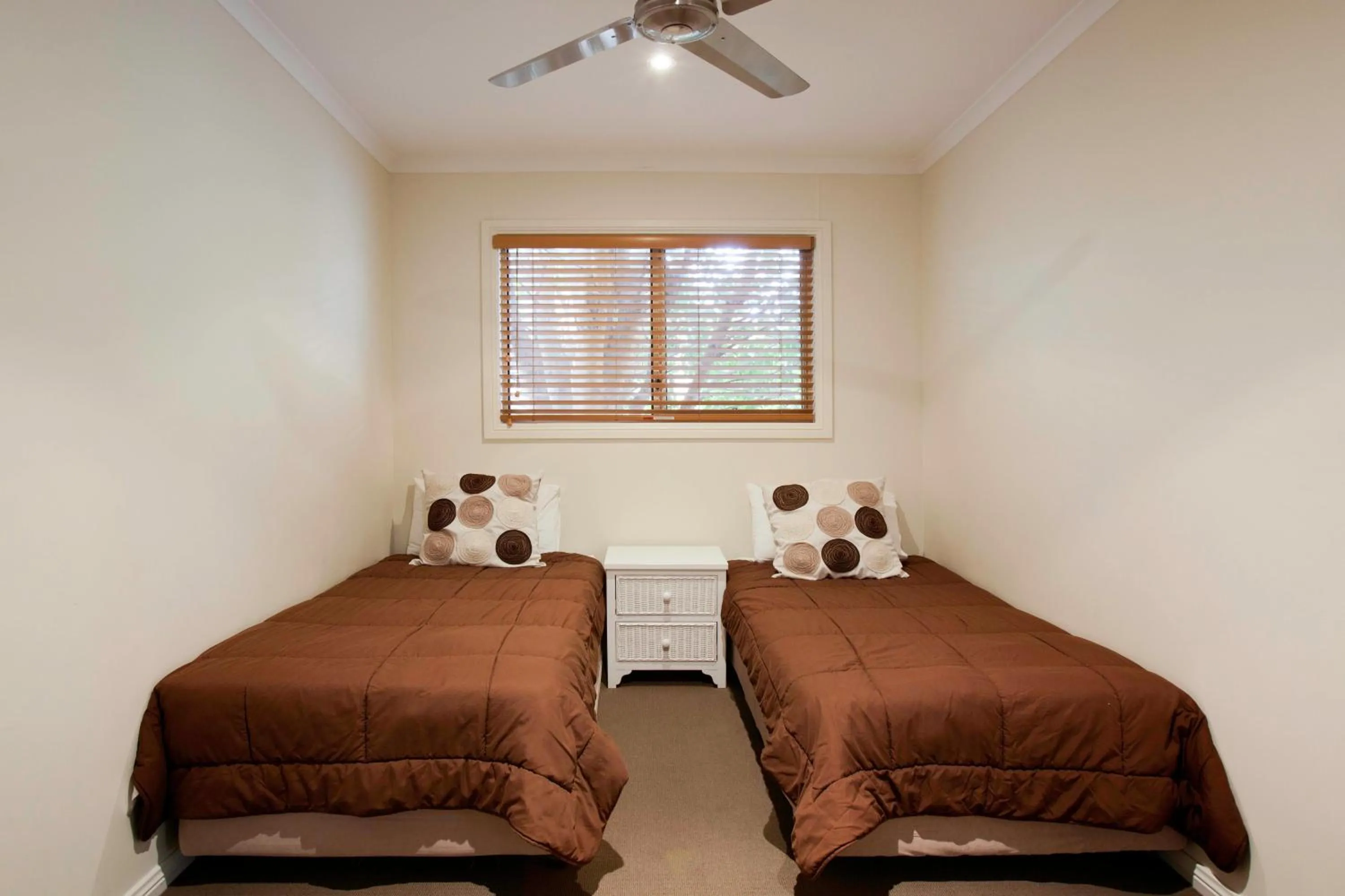 Bed in NRMA Ocean Beach Holiday Resort
