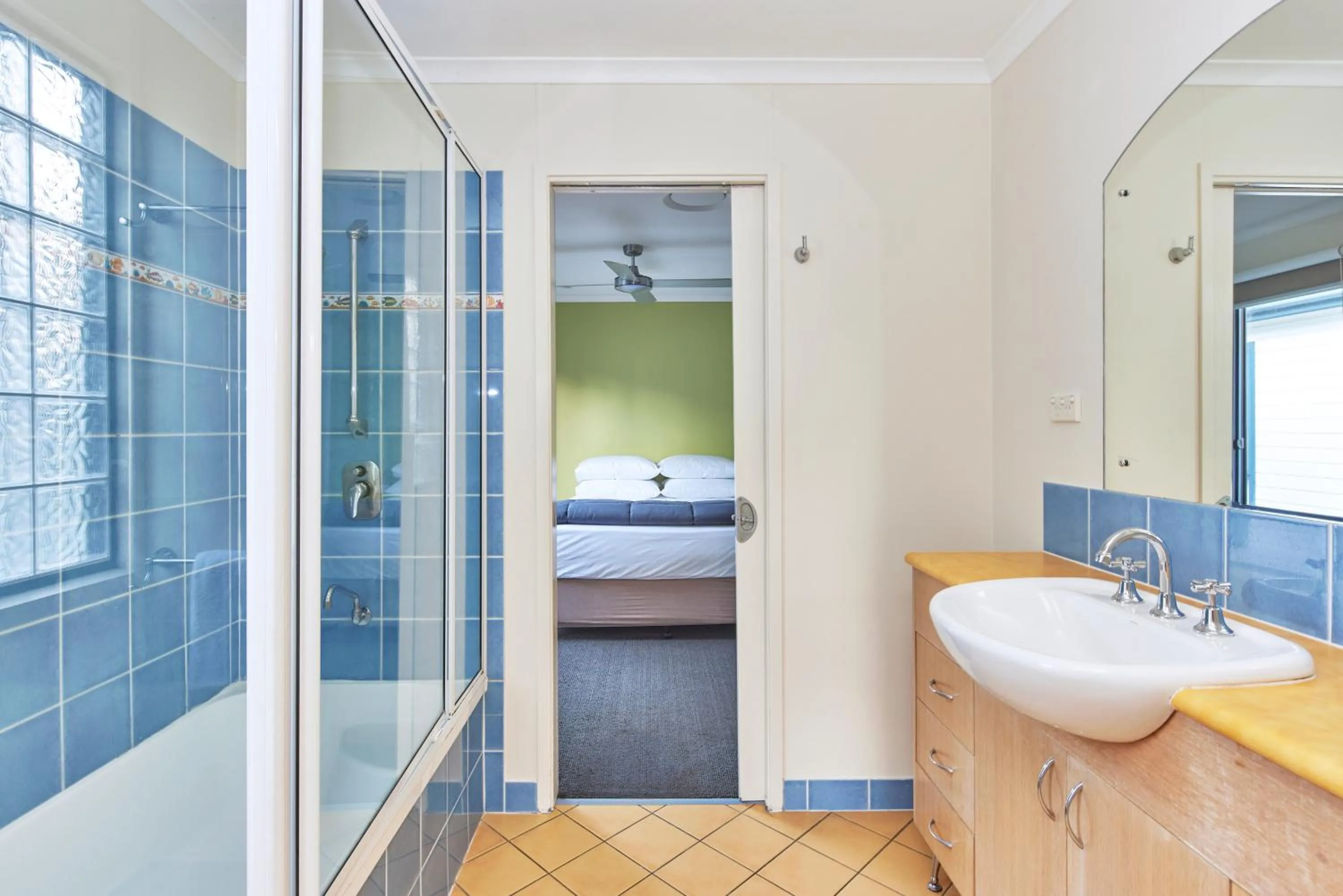 Bed in NRMA Ocean Beach Holiday Resort