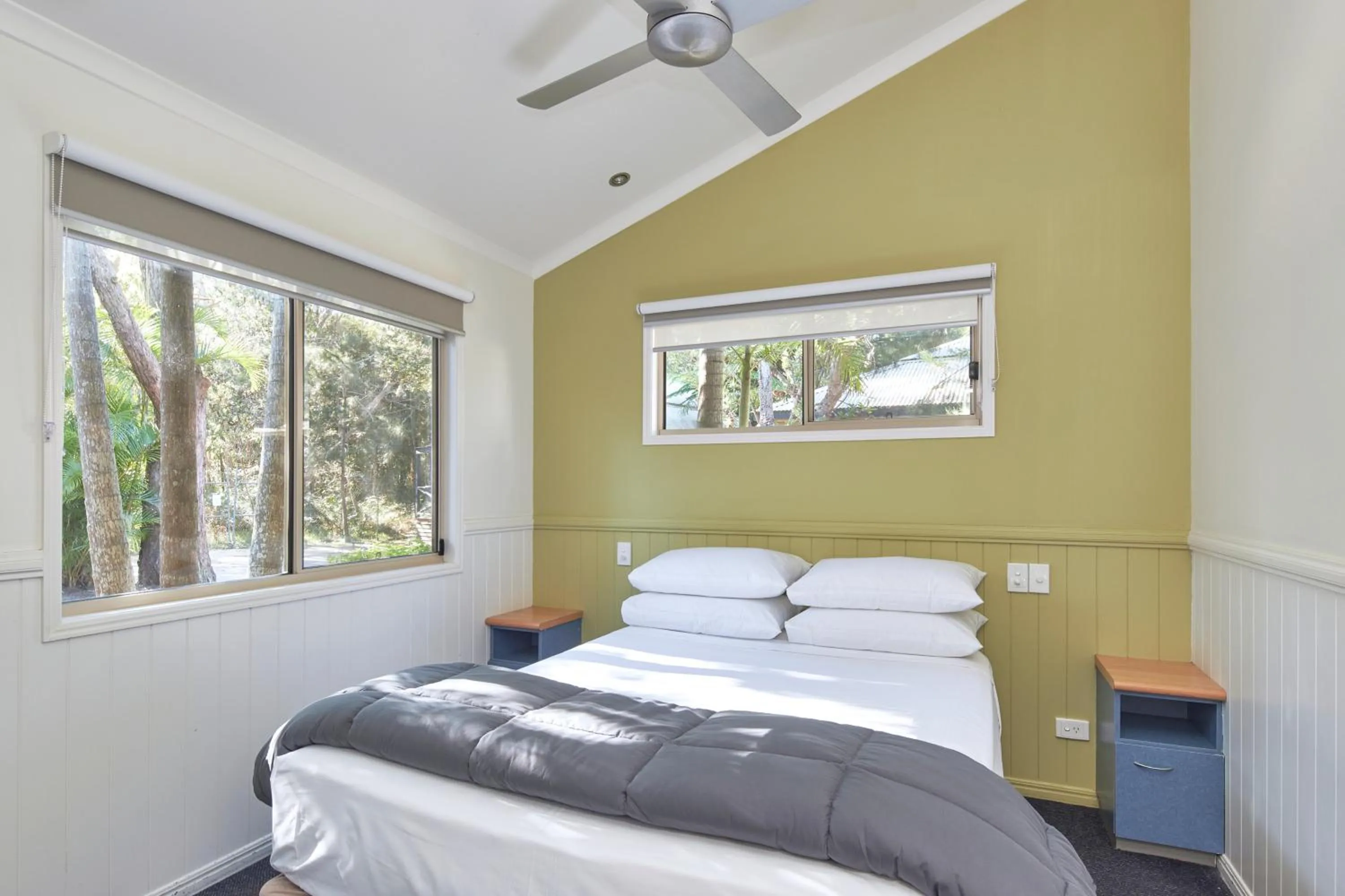 Bed in NRMA Ocean Beach Holiday Resort