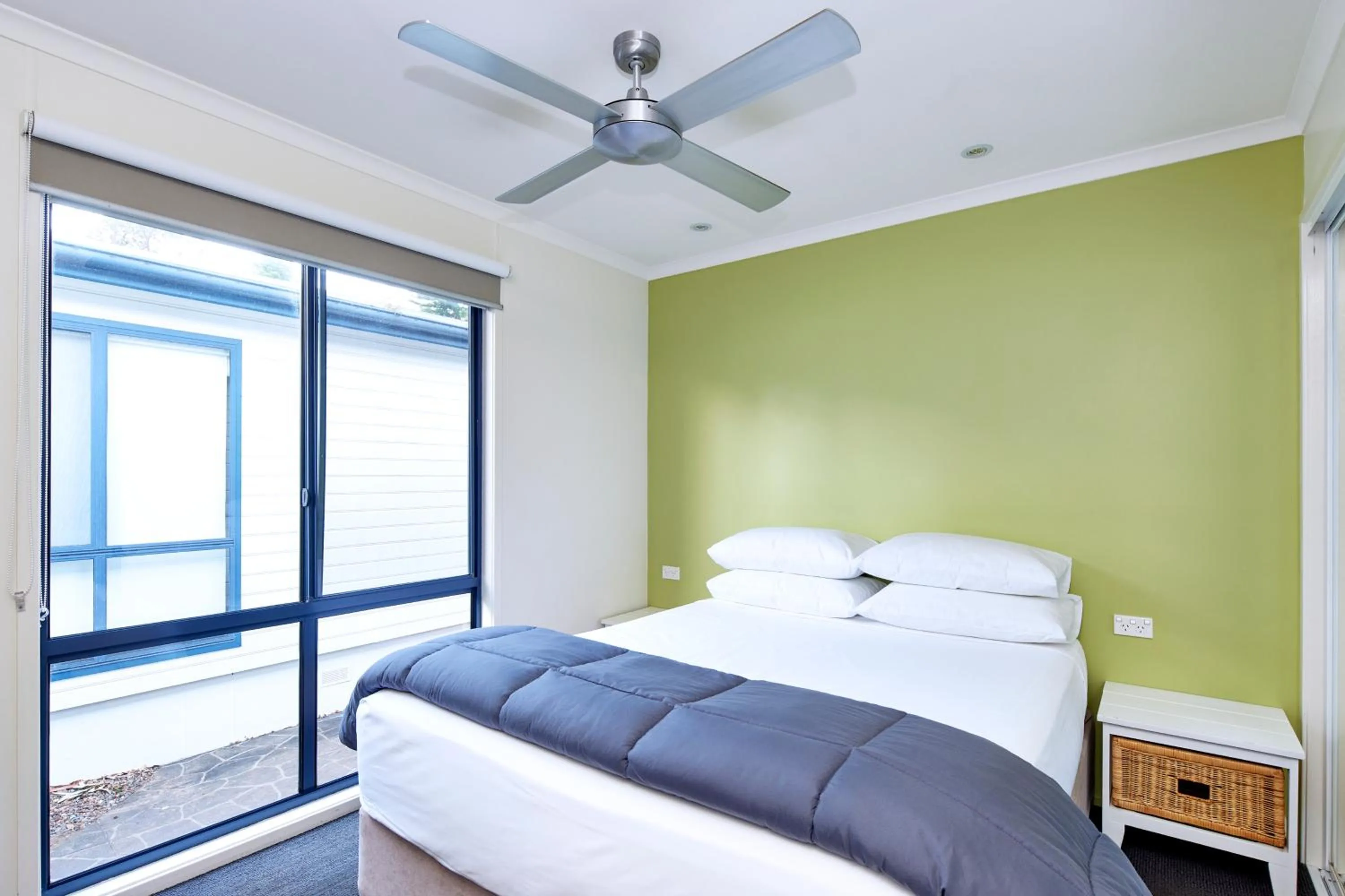 Bed in NRMA Ocean Beach Holiday Resort