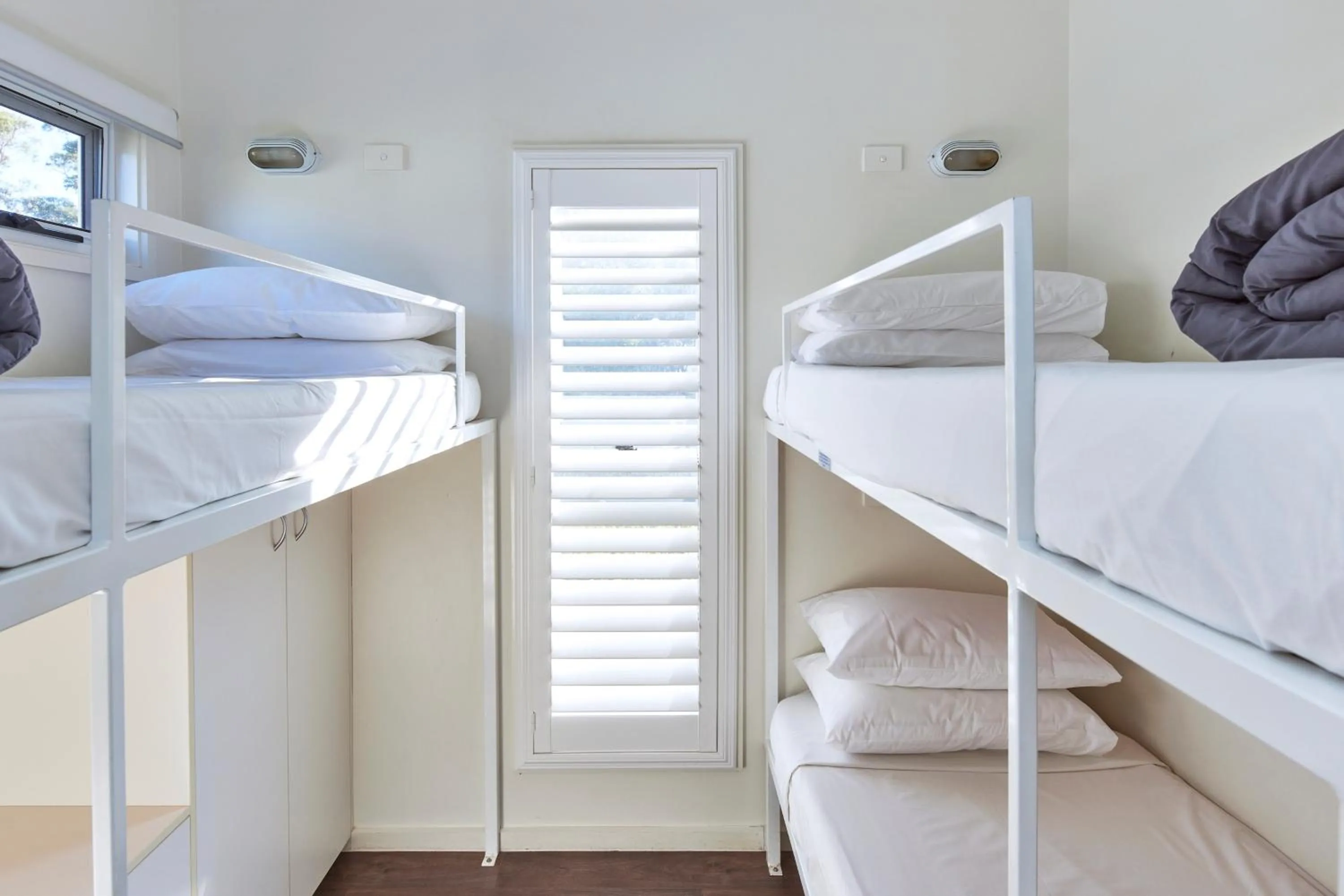 Bed in NRMA Ocean Beach Holiday Resort