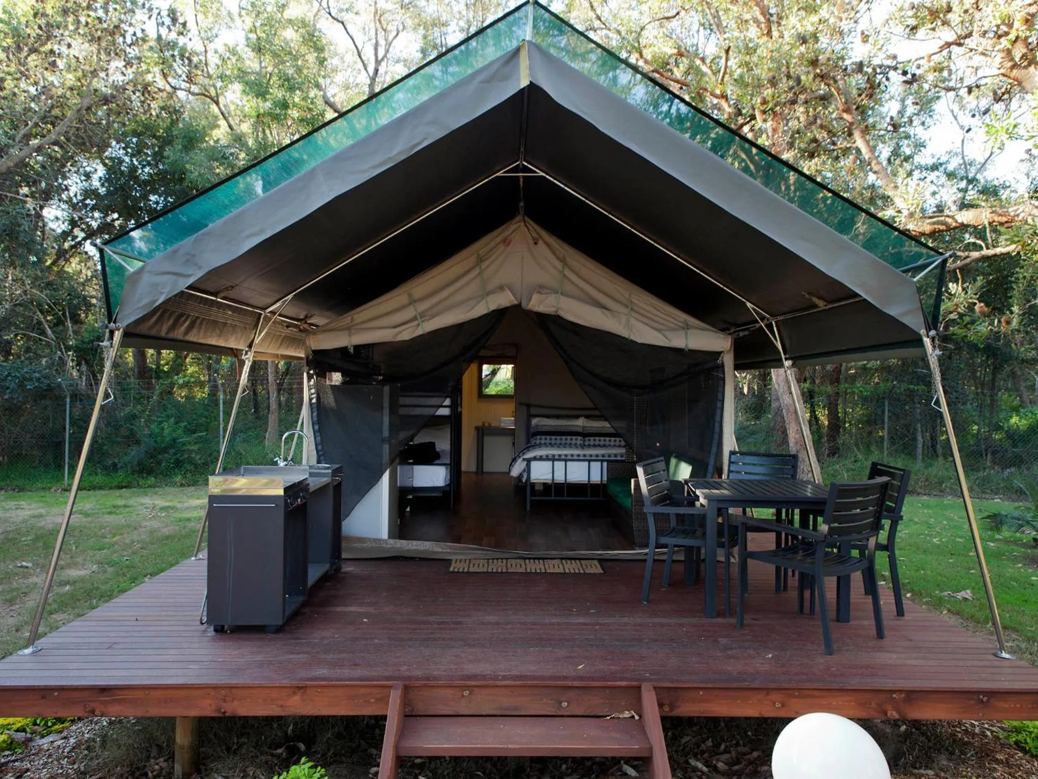 Patio in NRMA Ocean Beach Holiday Resort
