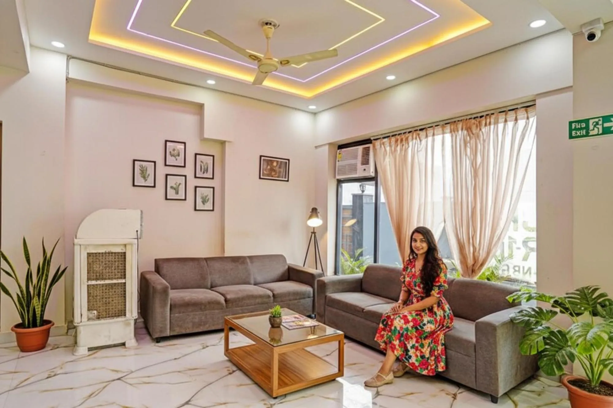 Seating area in FabHotel The Viraaj