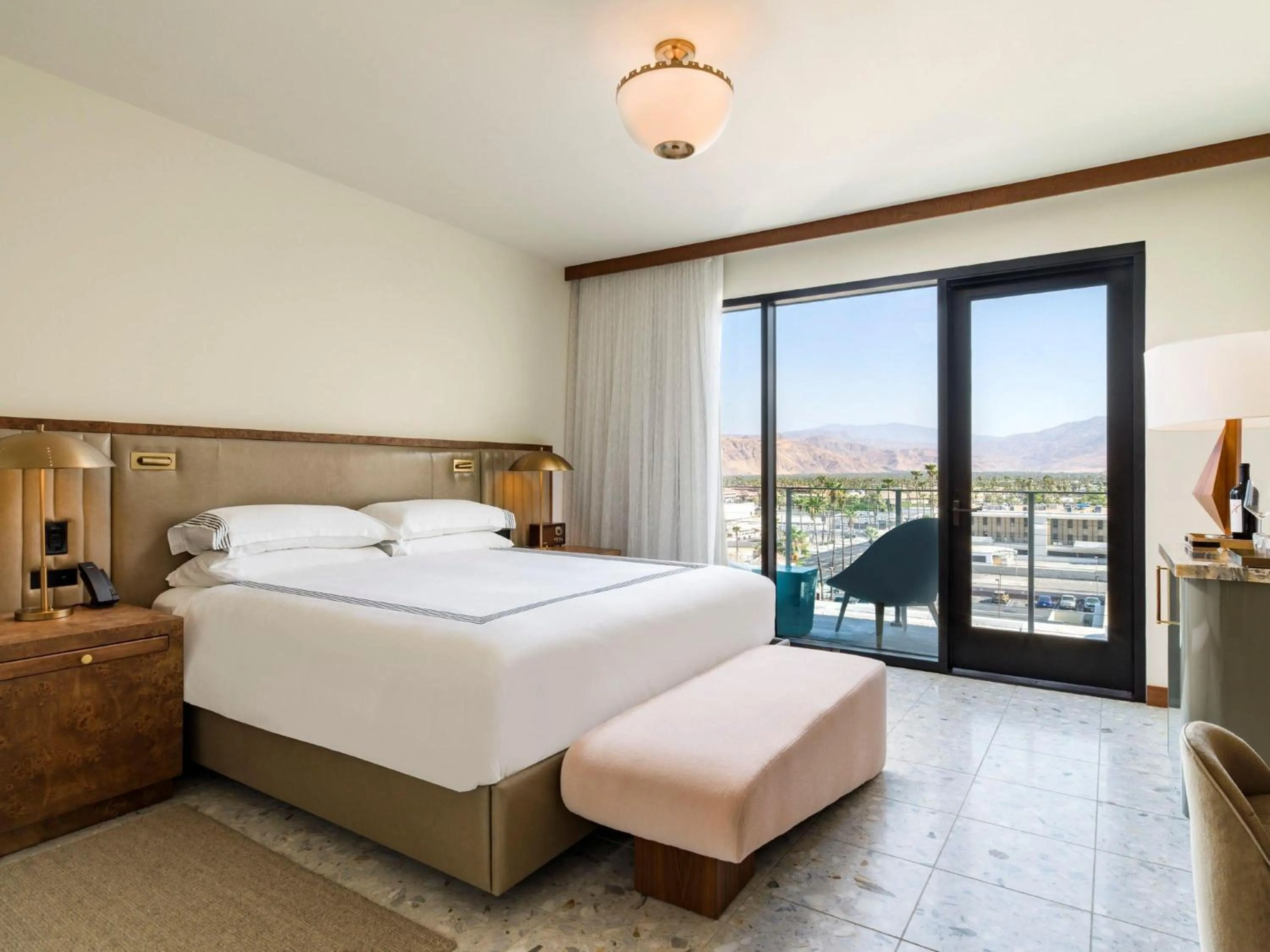 Bedroom, Bed in Thompson Palm Springs, By Hyatt