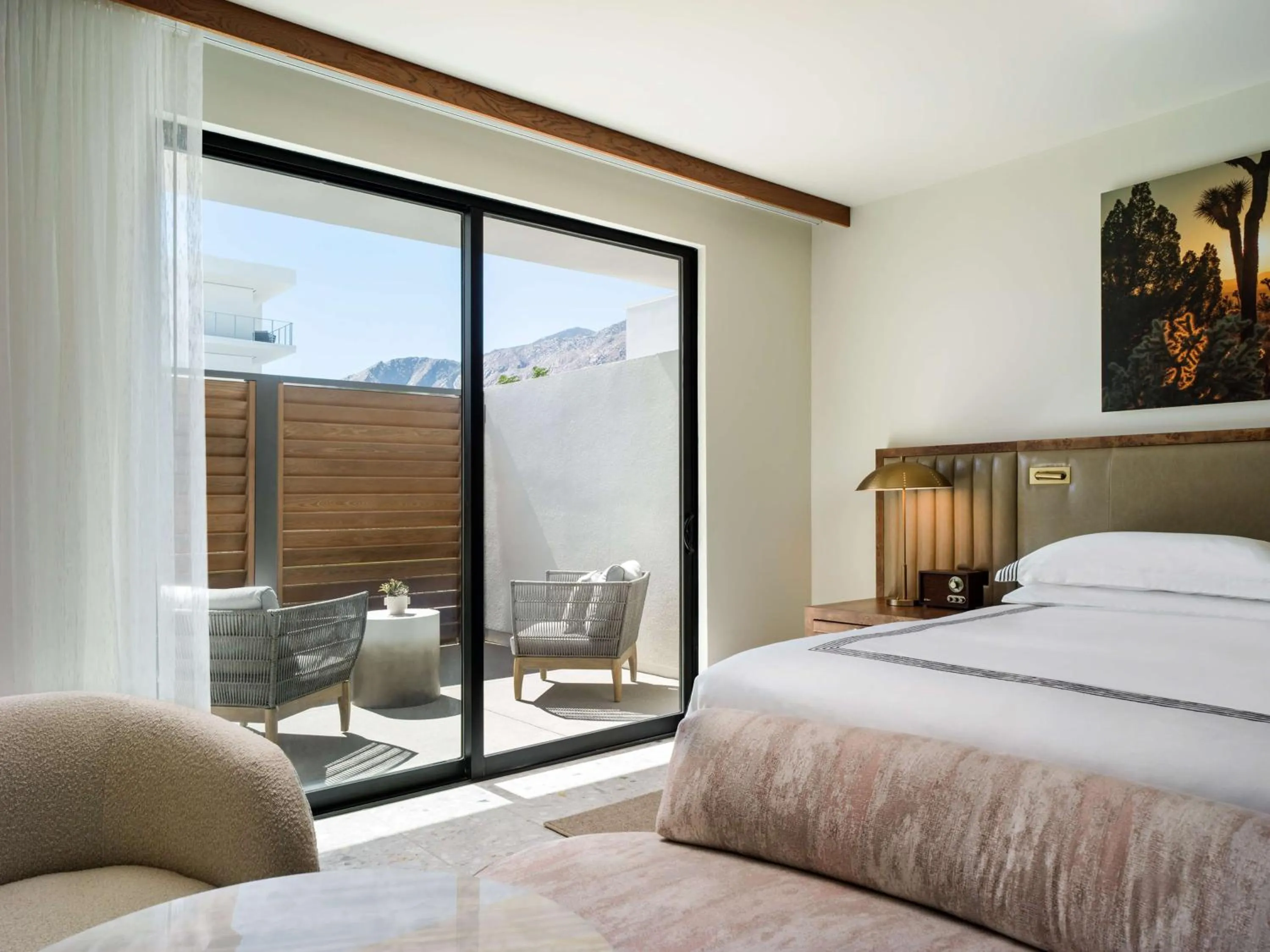 Bedroom, Bed in Thompson Palm Springs, By Hyatt