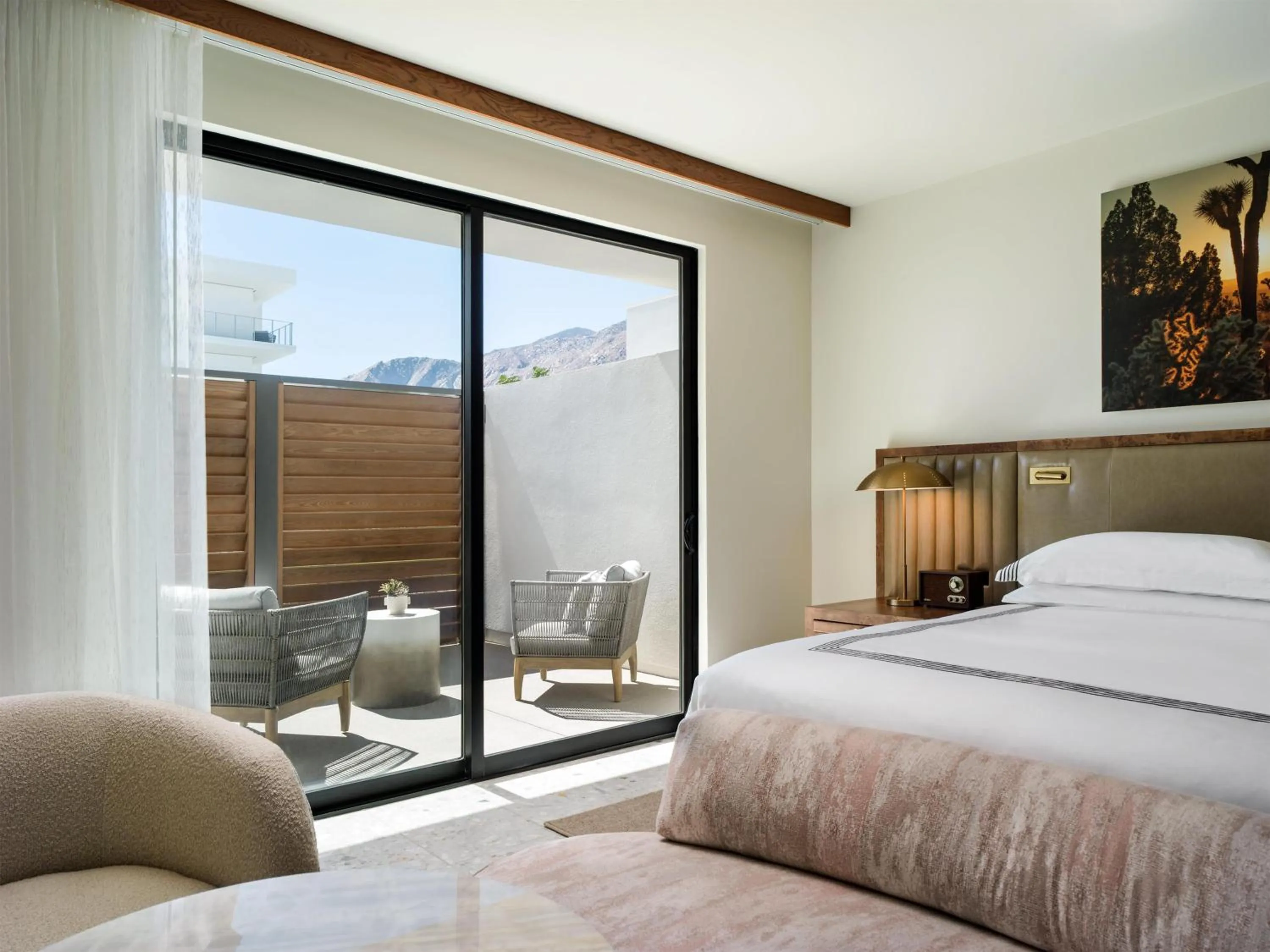 Bedroom, Bed in Thompson Palm Springs, By Hyatt