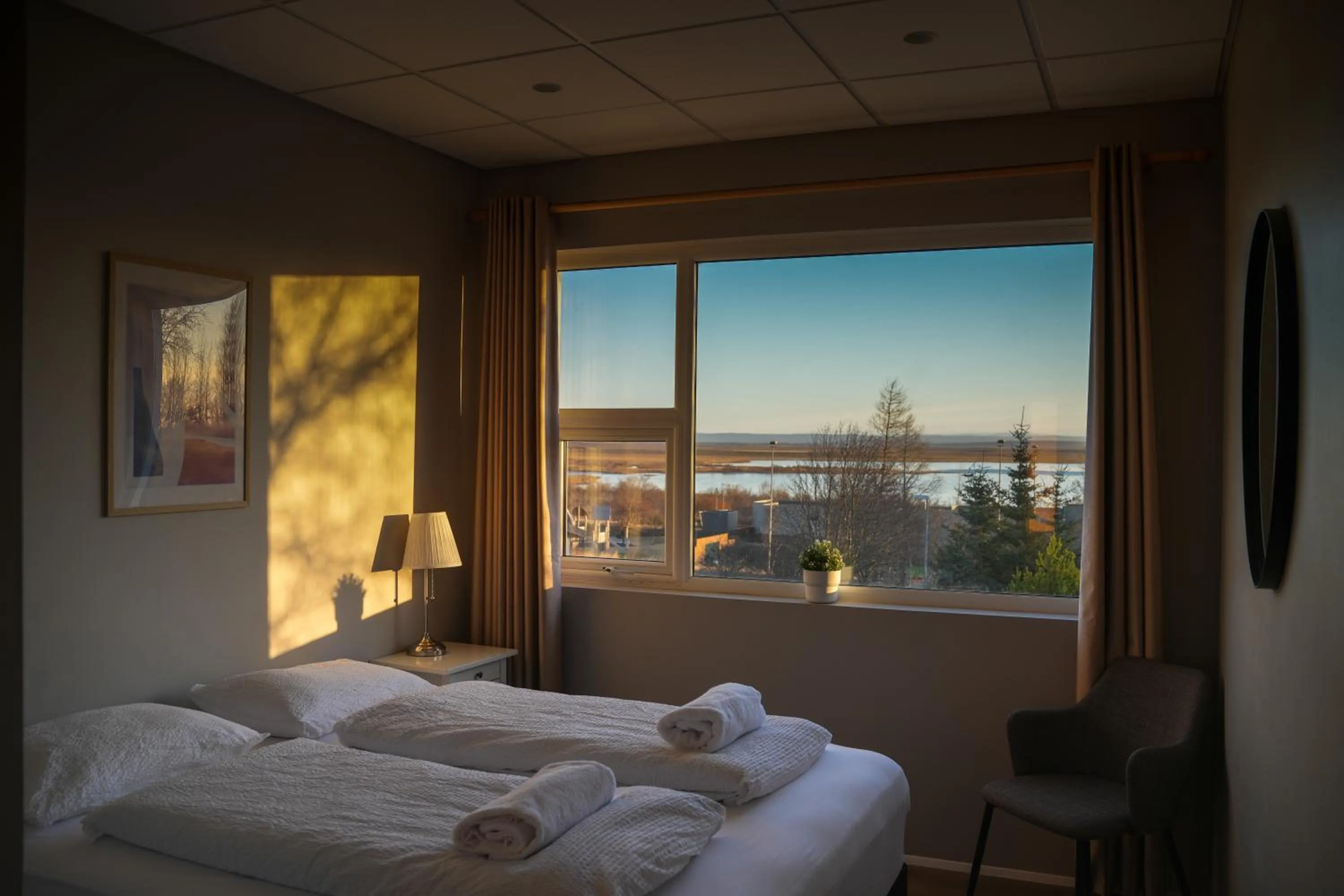 Bedroom, Bed in Hótel Laugarvatn